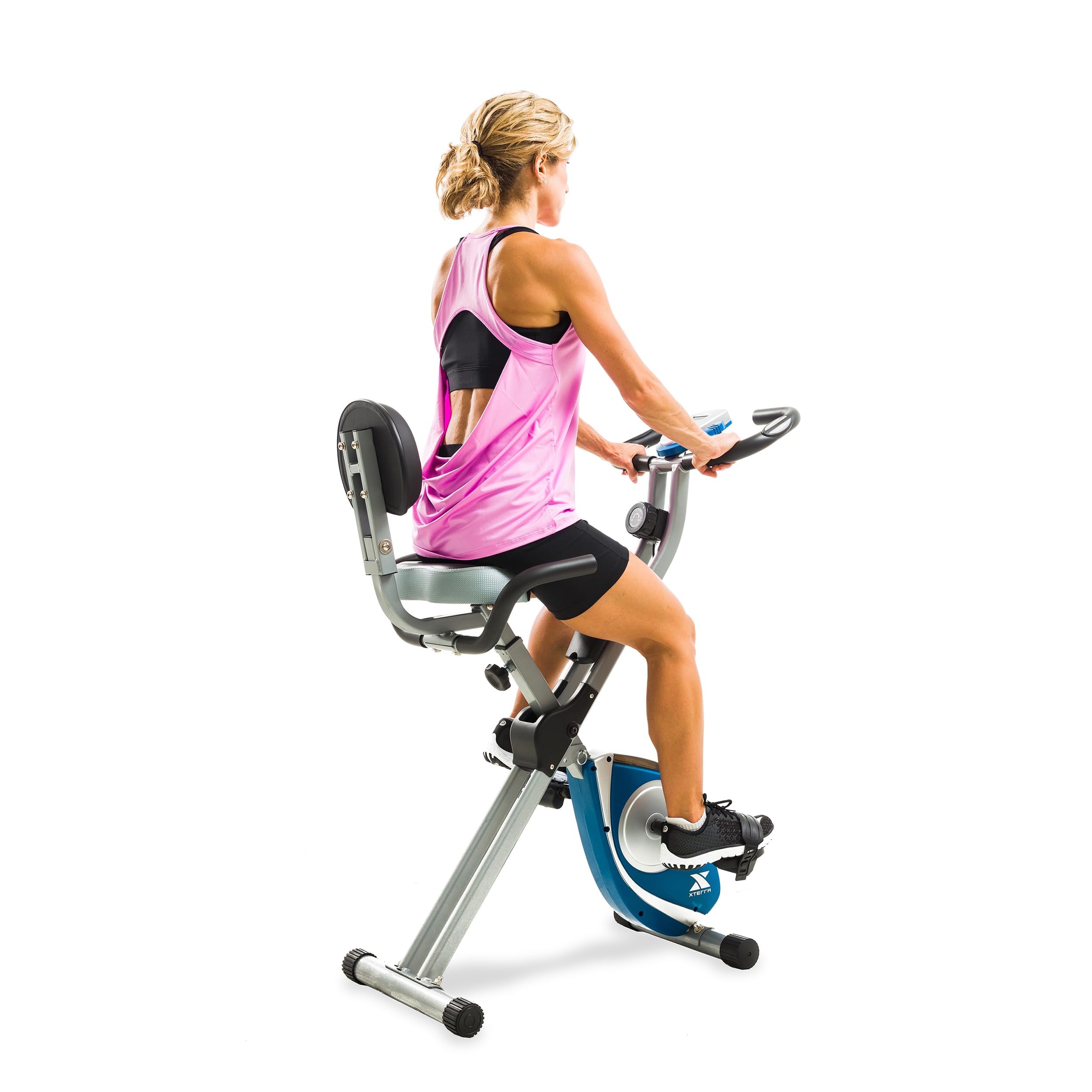 XTERRA Fitness Folding Exercise Bike for Home Gym - 225 LB Weight Capacity - Cardio Workout Equipment for Indoor Cycling & Full-Body Training