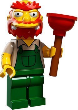 LEGO The Simpsons Series 2 Minifigure 71009 - Groundskeeper Willie Collectible Building Toy for Adults & Kids | Perfect for Display, Gifts, and The Simpsons Fans Collection