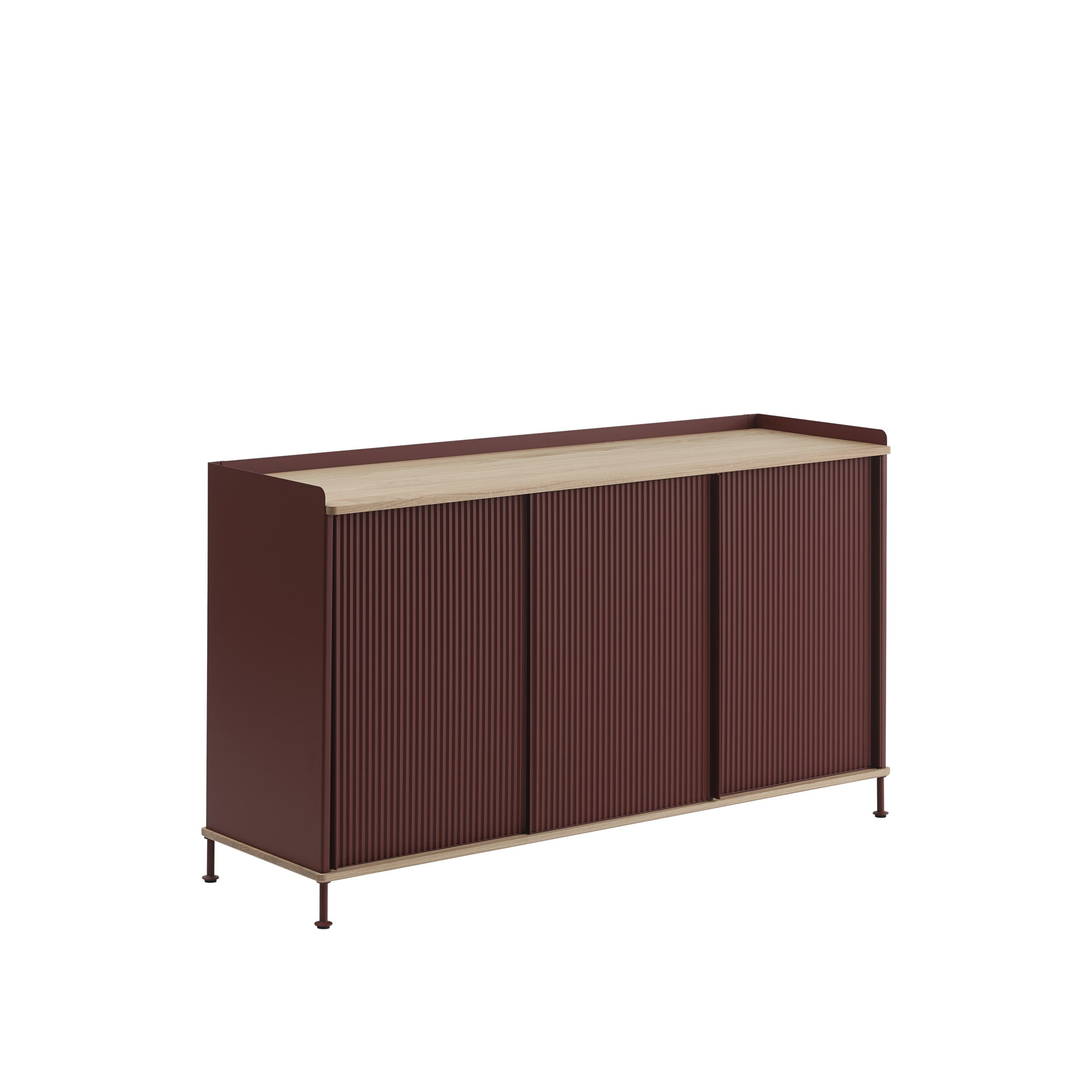 Oiled Oak / Deep Red