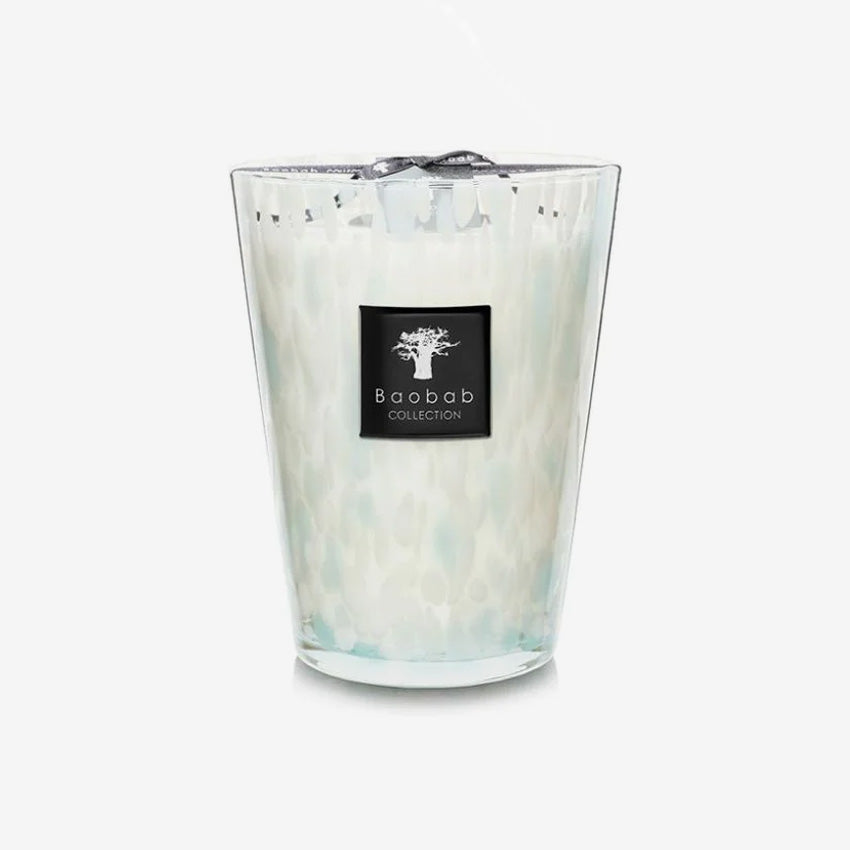 Baobab Collection Sapphire Pearls Scented Candle - Luxury Home Fragrance for Relaxation & Romantic Ambiance | Premium Soy Wax Candle for Bedroom, Bathroom & Living Room Decor