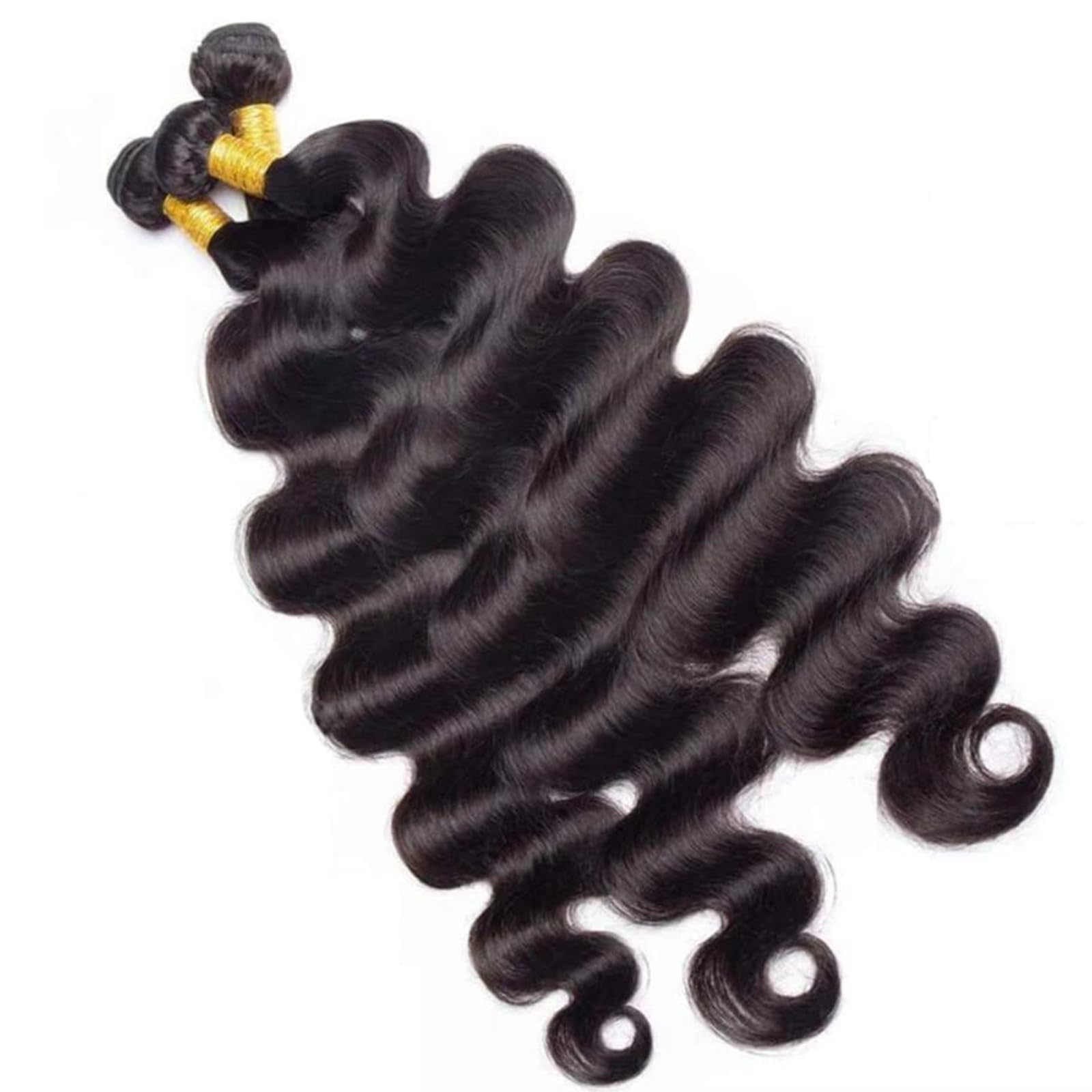 Brazilian Body Wave Human Hair Bundles - 3 Bundles 24 26 28 Inch Mixed Length - 100% Unprocessed Virgin Hair Weave - Natural Black Hair Extensions for Styling & Volume - Perfect for Daily Wear, Parties & Special Occasions