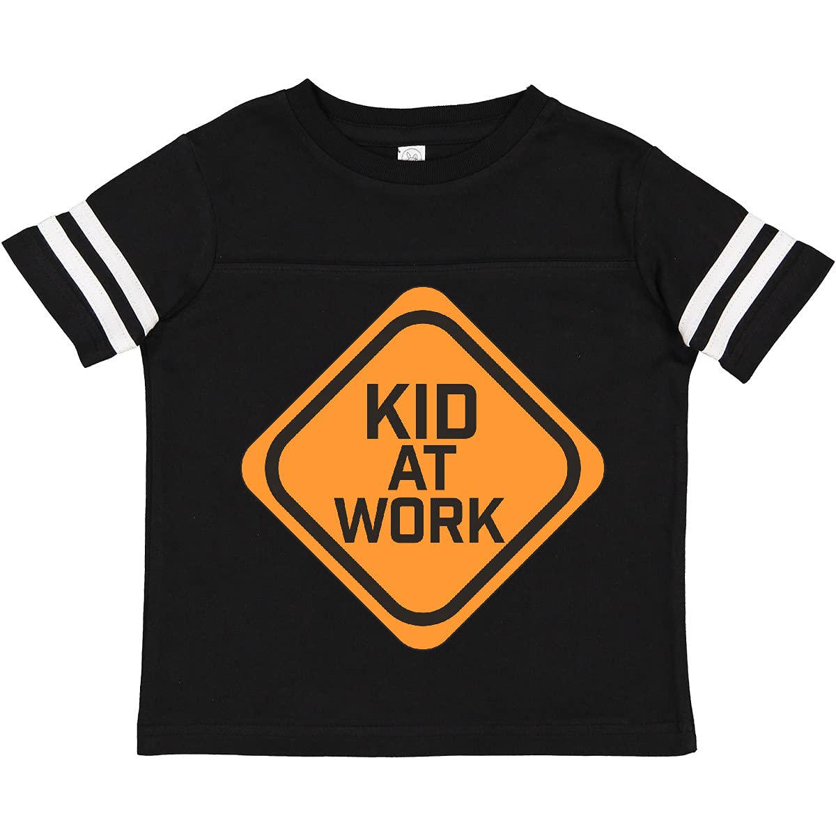 Inktastic Kid at Work Construction Sign Toddler T-Shirt - Fun Construction Theme Cotton Tee for Toddlers & Preschoolers - Perfect for Playdates, Construction Birthday Parties & Dress-Up Play