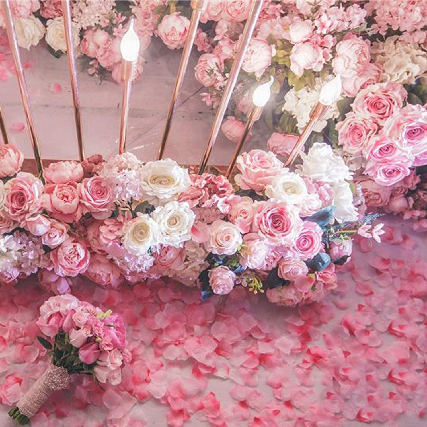 1000 PCS Artificial Rose Petals - Light Pink Fake Rose Petals for Wedding Decorations, Romantic Nights, Party & Event Decor - Perfect for Aisle Scattering, Table Centerpieces, Photo Backdrops and Bridal Shower Decorations