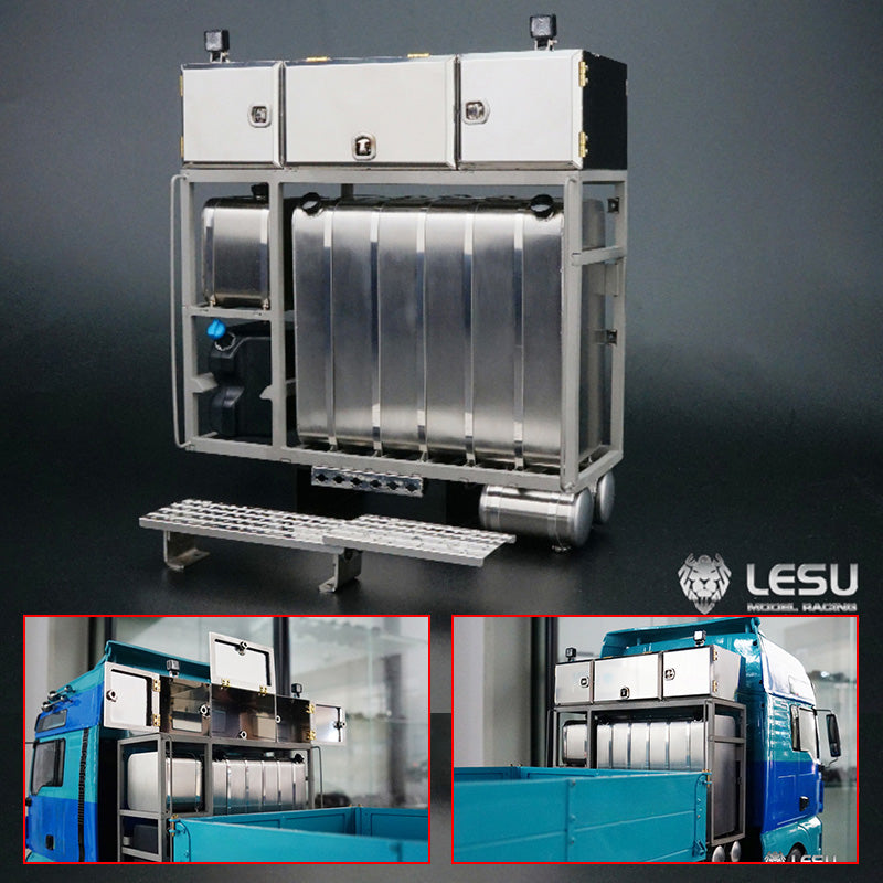 1:14 Scale LESU Metal Heavy Equipment Rack for Tamiya RC Trucks - Durable Accessory for 1/14 Tractor & Construction Vehicle Models - Perfect for RC Car Enthusiasts & Off-Road Racing Scenes