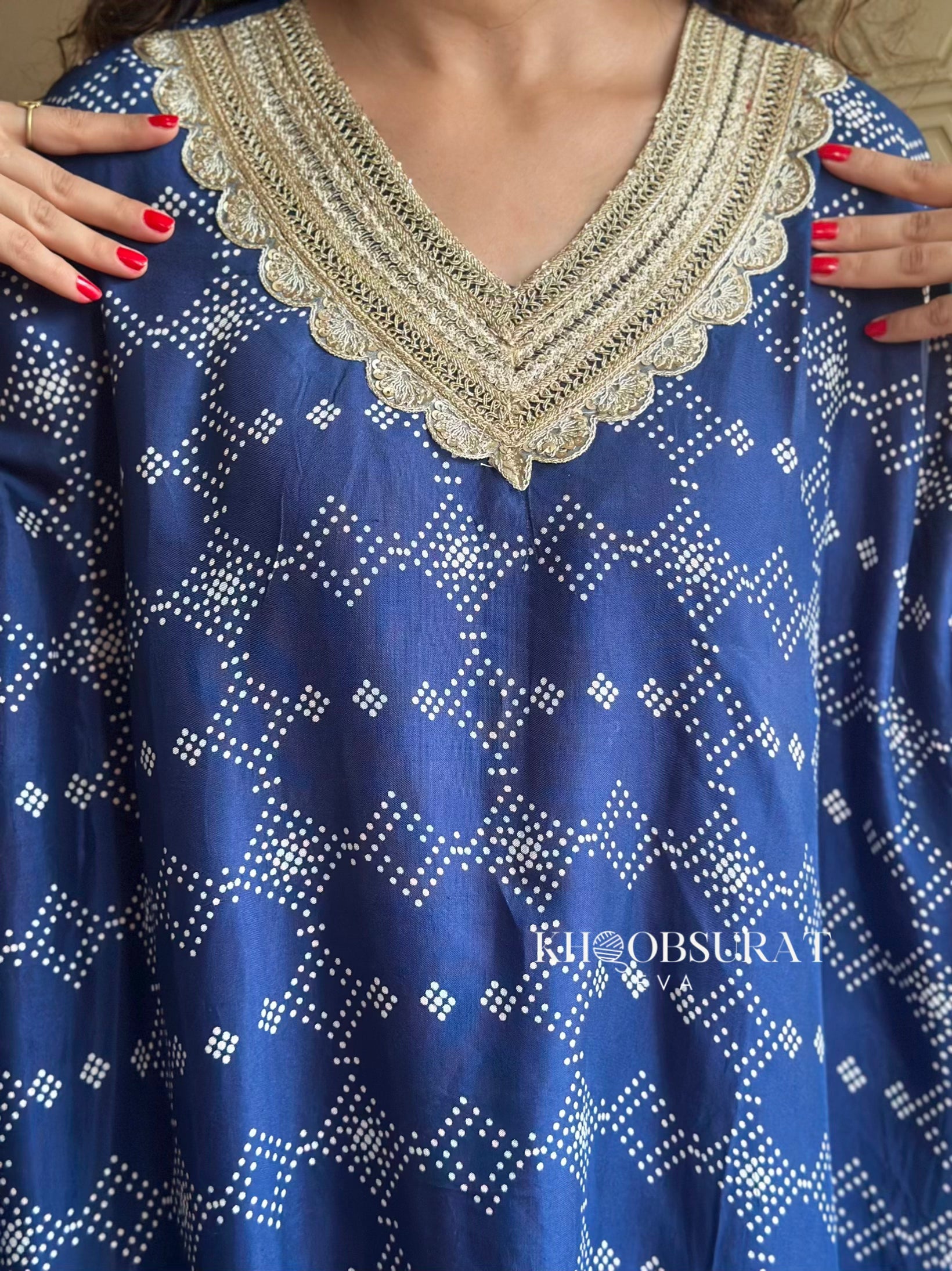 Elegant Indian Wedding Blue Kaftan Set for Women - Traditional Embroidered Bridal Gown with Dupatta - Perfect for Mehndi, Sangeet & Reception Ceremonies