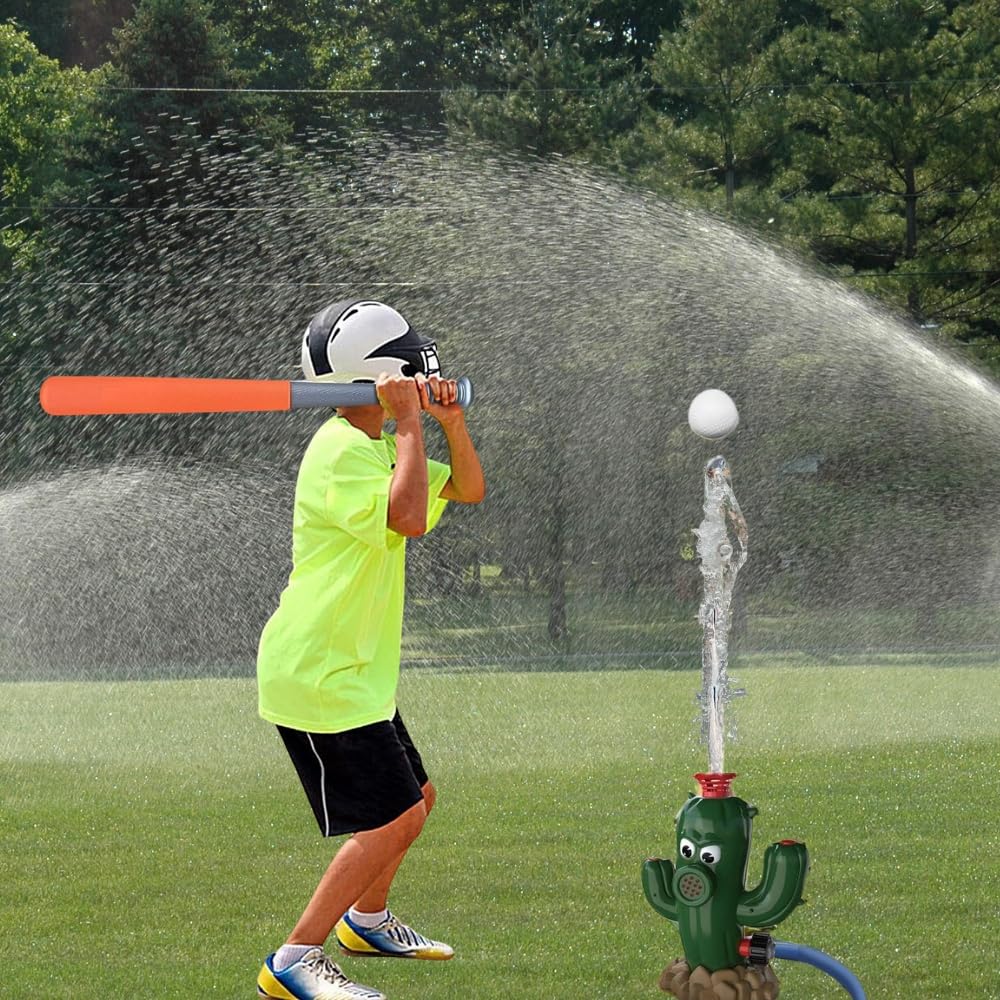 **3-in-1 Water Sprinkler Baseball Game Set for Kids – Outdoor Summer Fun with 3 Baseballs & Adjustable Sprinkler Heads – Perfect for Backyard, Lawn, Garden, and Pool Parties**