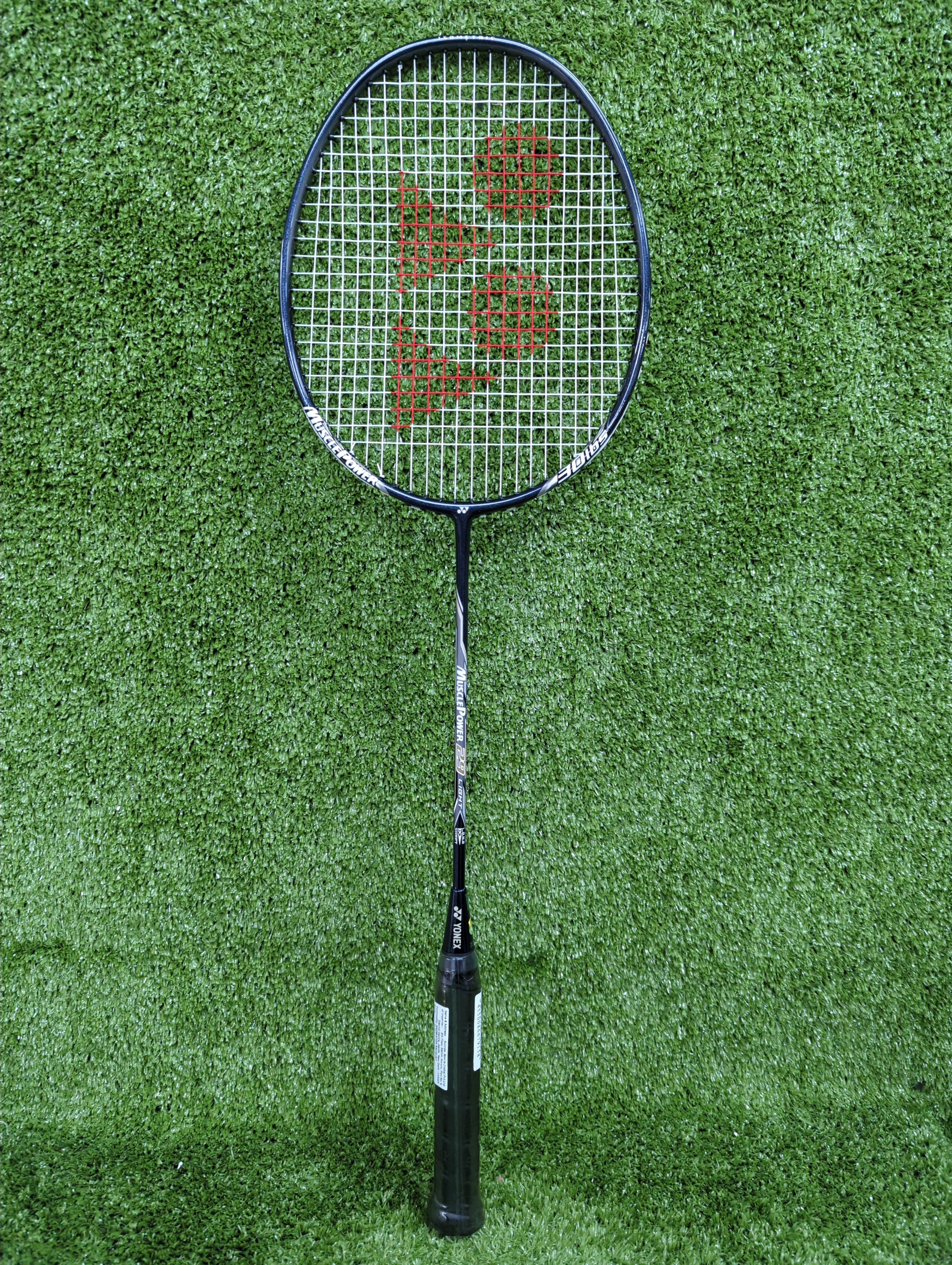 Yonex Muscle Power 29 Light Black Badminton Racket - Prestrung Professional Badminton Racquet for Adults & Beginners - Perfect for Indoor/Outdoor Court Play & Training Sessions