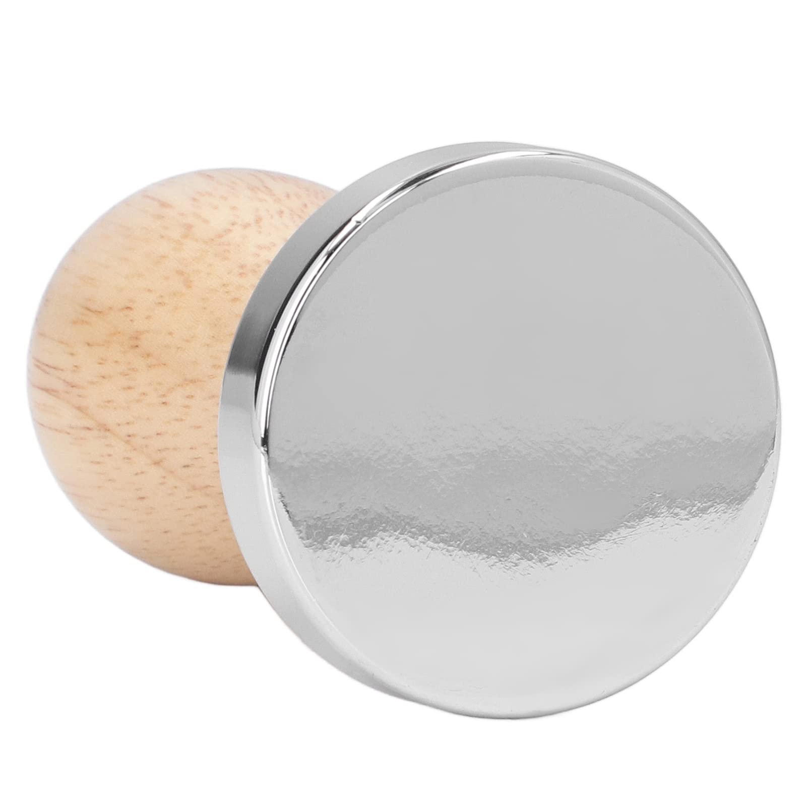 Premium 49mm Espresso Tamper - Stainless Steel Coffee Press with Wooden Handle, Flat Base for Perfect Espresso Extraction - Ideal for Home Baristas & Coffee Shops