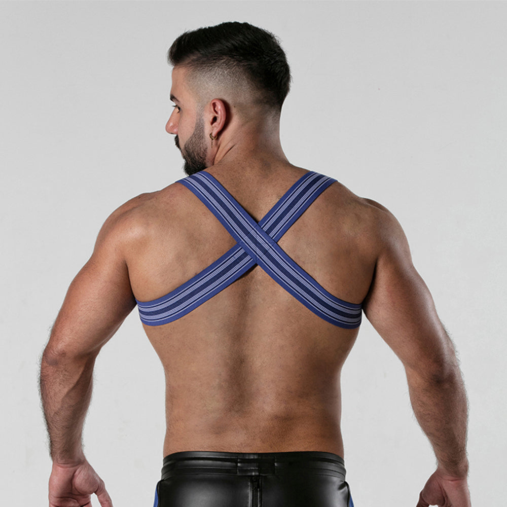 Locker Gear LK0744 Elastic Dog Harness - Adjustable Blue Pet Vest for Small to Medium Dogs - Perfect for Walking, Running & Outdoor Adventures
