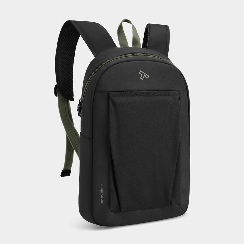 Travelon The Voyages Anti-Theft Small Backpack with XL Water Bottle Pocket - Secure Travel Daypack for Commuting, Hiking & Urban Exploration