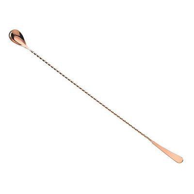 Barfly 17 Japanese Style Bar Spoon - Copper Plated Cocktail Mixing Tool for Professional Bartenders & Home Bars | Perfect for Crafting Martinis, Old Fashioneds & Stirred Cocktails