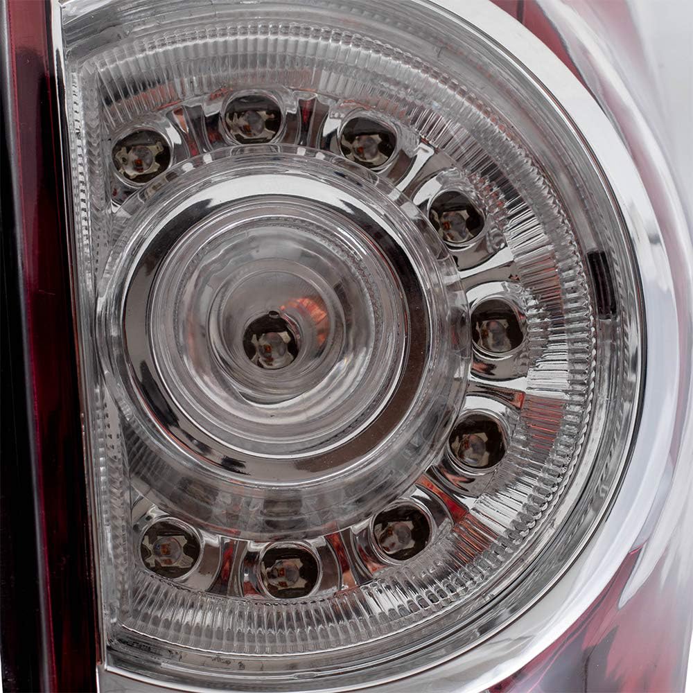 OE Style LED Tail Lights Replacement for 2009-2015 Toyota Tacoma - Smoked Lens, Plug & Play Installation (Part# TO2800177/TO2801177/8156004160/8155004160) - Perfect for Off-Roading, Night Driving & Custom Truck Upgrades