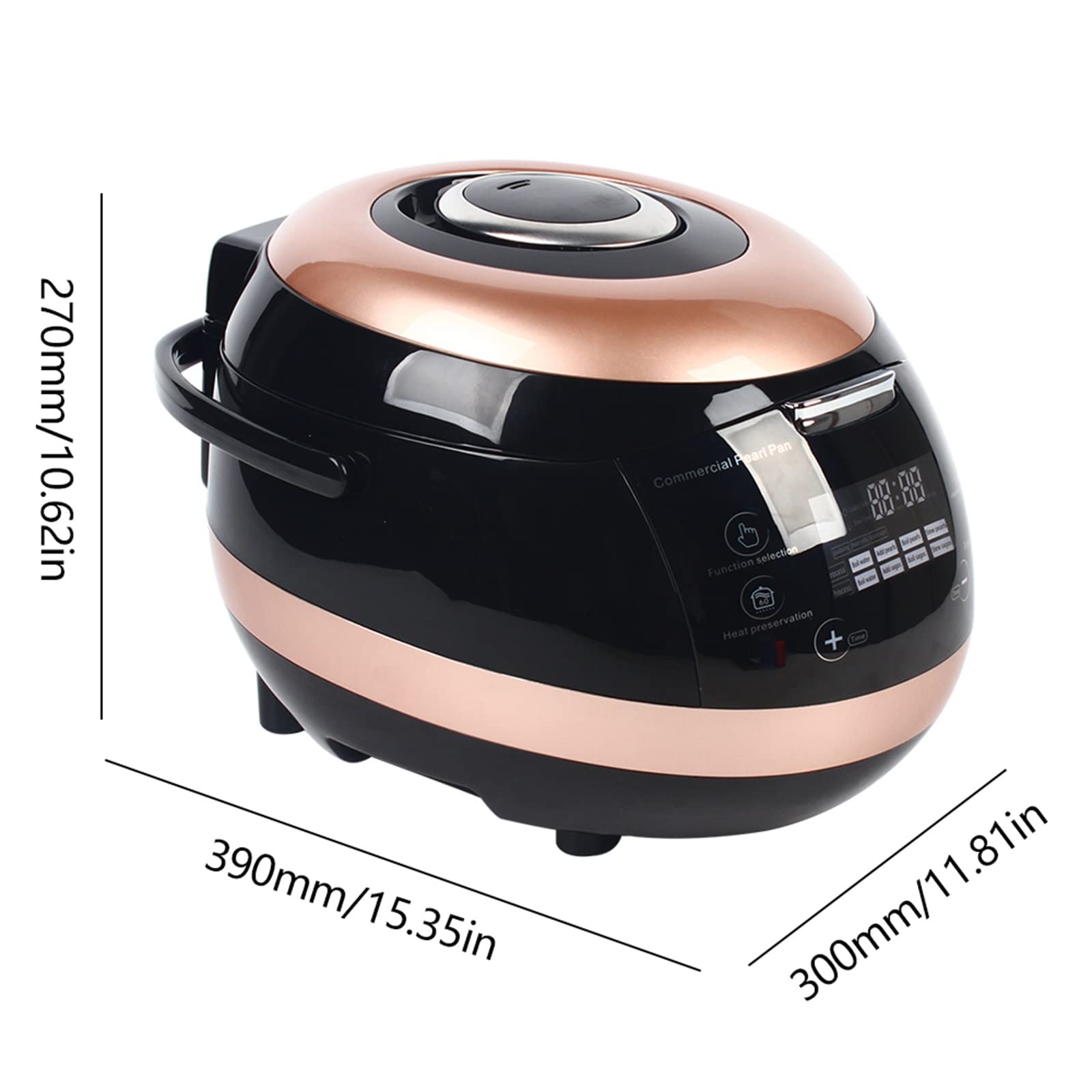 Fully Automatic Boba Cooker with Touchscreen - 5L Electric Bubble Tea Maker for Homemade Boba Pearls & Milk Tea - Perfect for Tea Shops, Cafes & Home Use (110V)