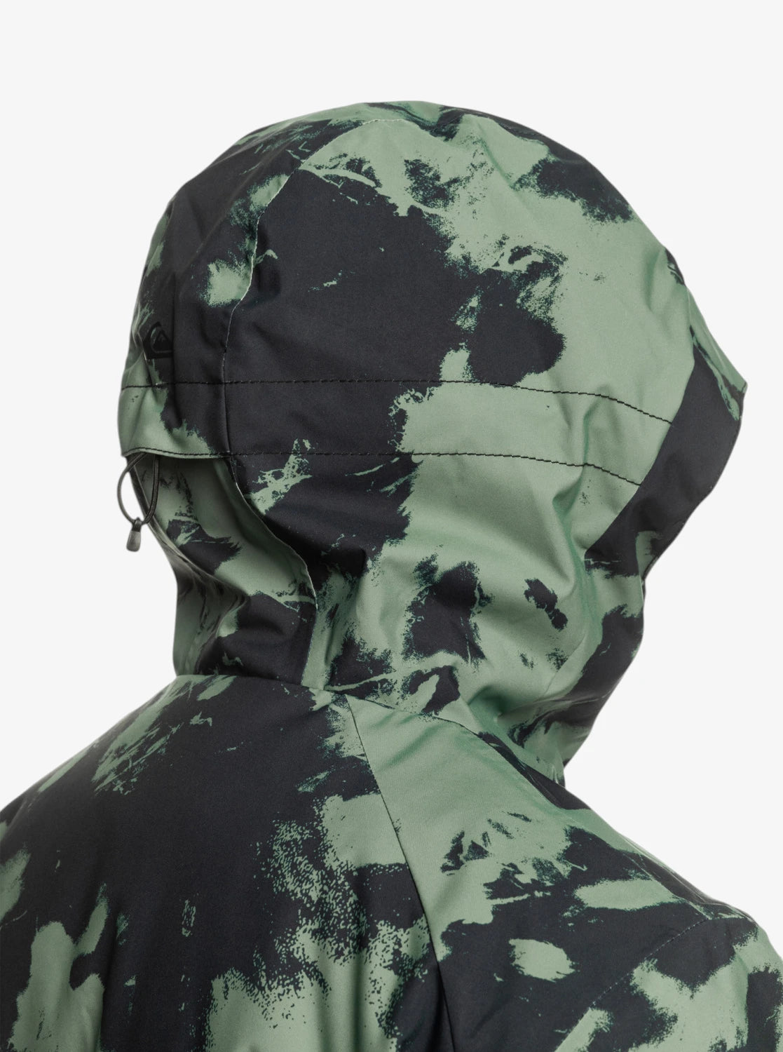 Quiksilver Mission Printed Block Snow Jacket - Black Green Camouflage for Men & Women - Waterproof Winter Coat for Skiing, Snowboarding & Outdoor Adventures