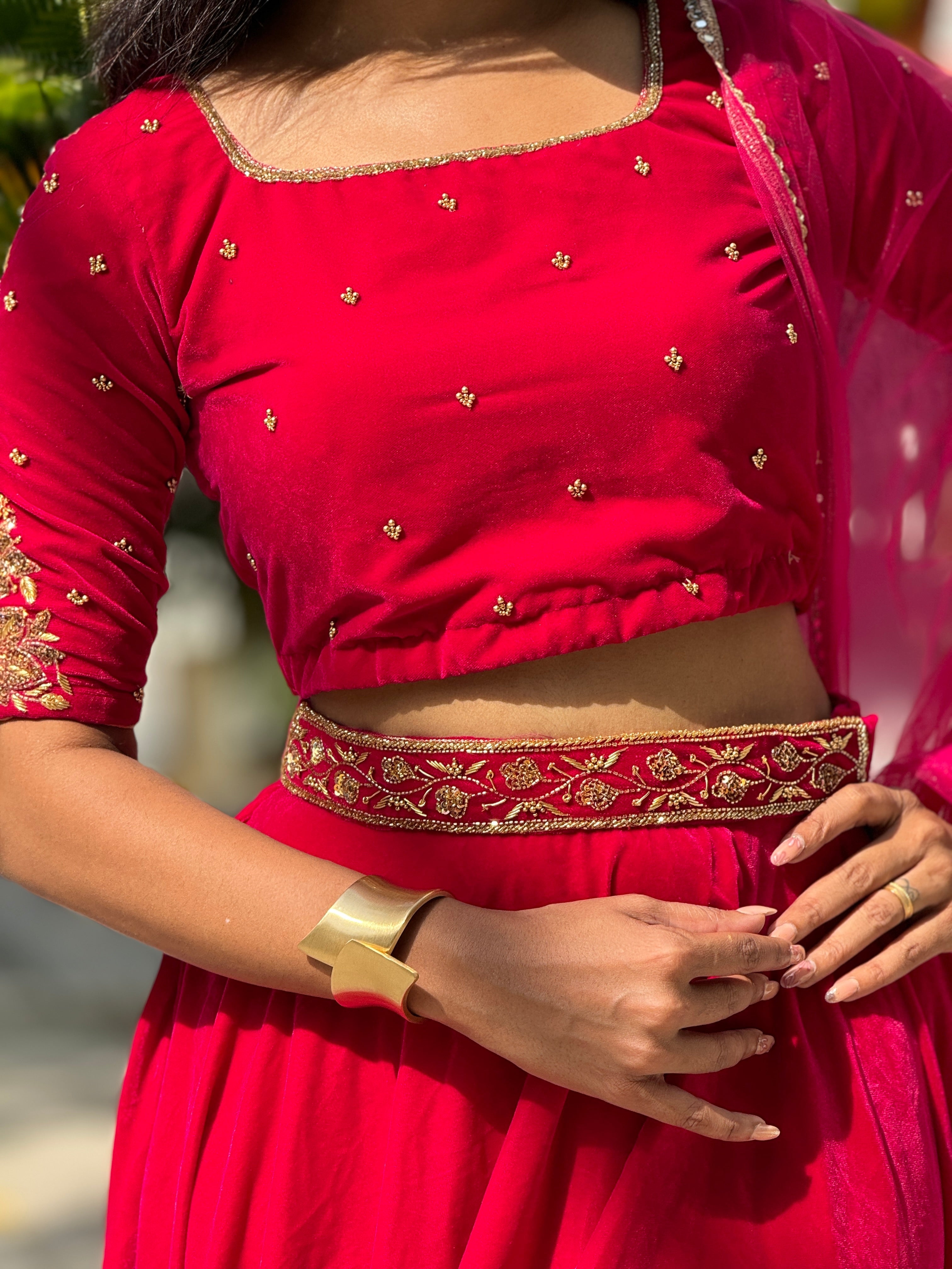 Mithra Premium Designer Lehenga Choli for Women - Elegant Indian Bridal Wear & Party Dresses - Perfect for Weddings, Festivals & Special Occasions