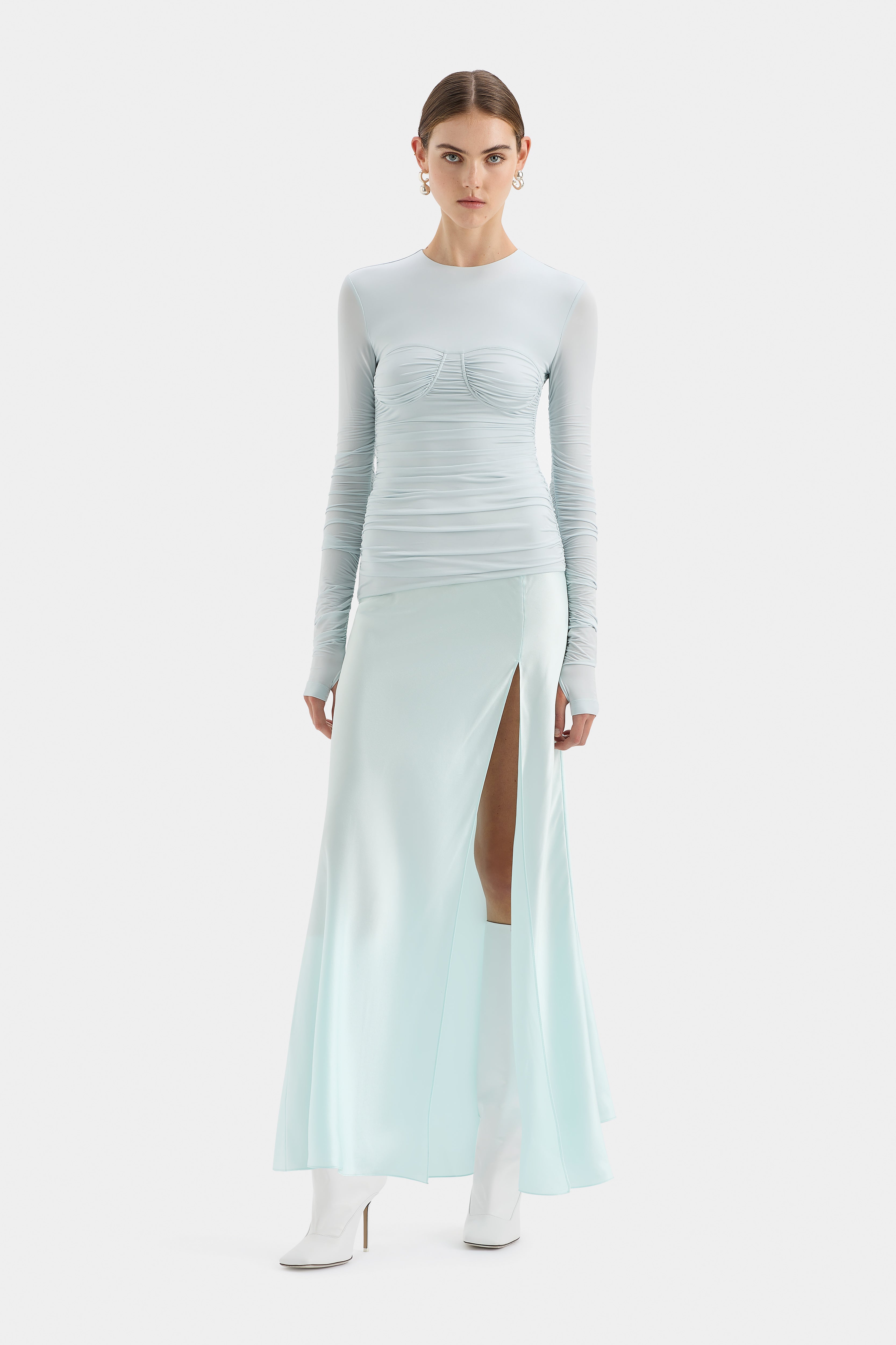 Alessia Elegant Draped Evening Gown for Women - Formal Party Dress for Prom, Wedding & Special Occasions