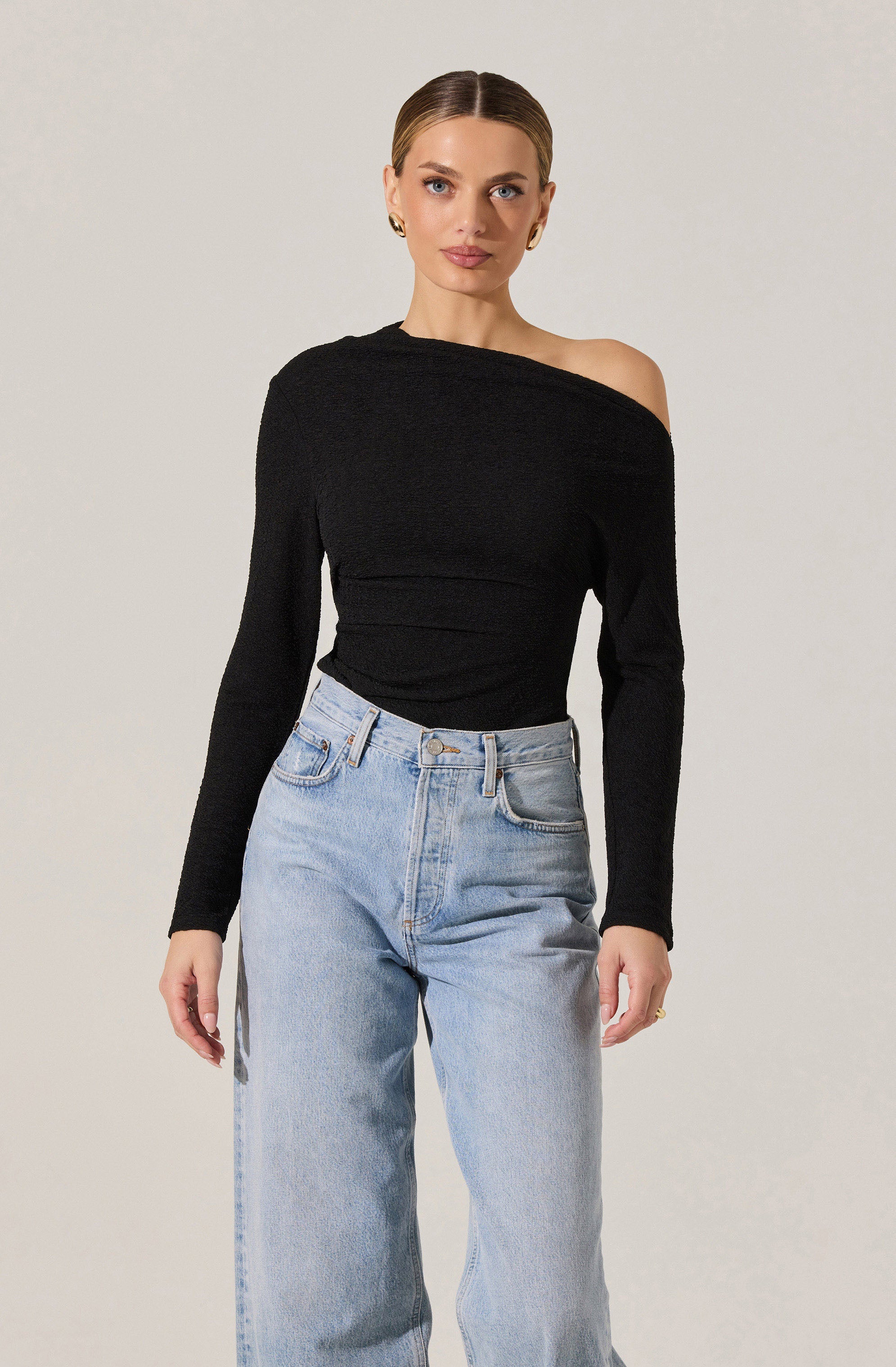 Textured Off Shoulder Top for Women - Trendy Summer Blouse, Casual & Party Wear, Perfect for Beach Outings & Date Nights
