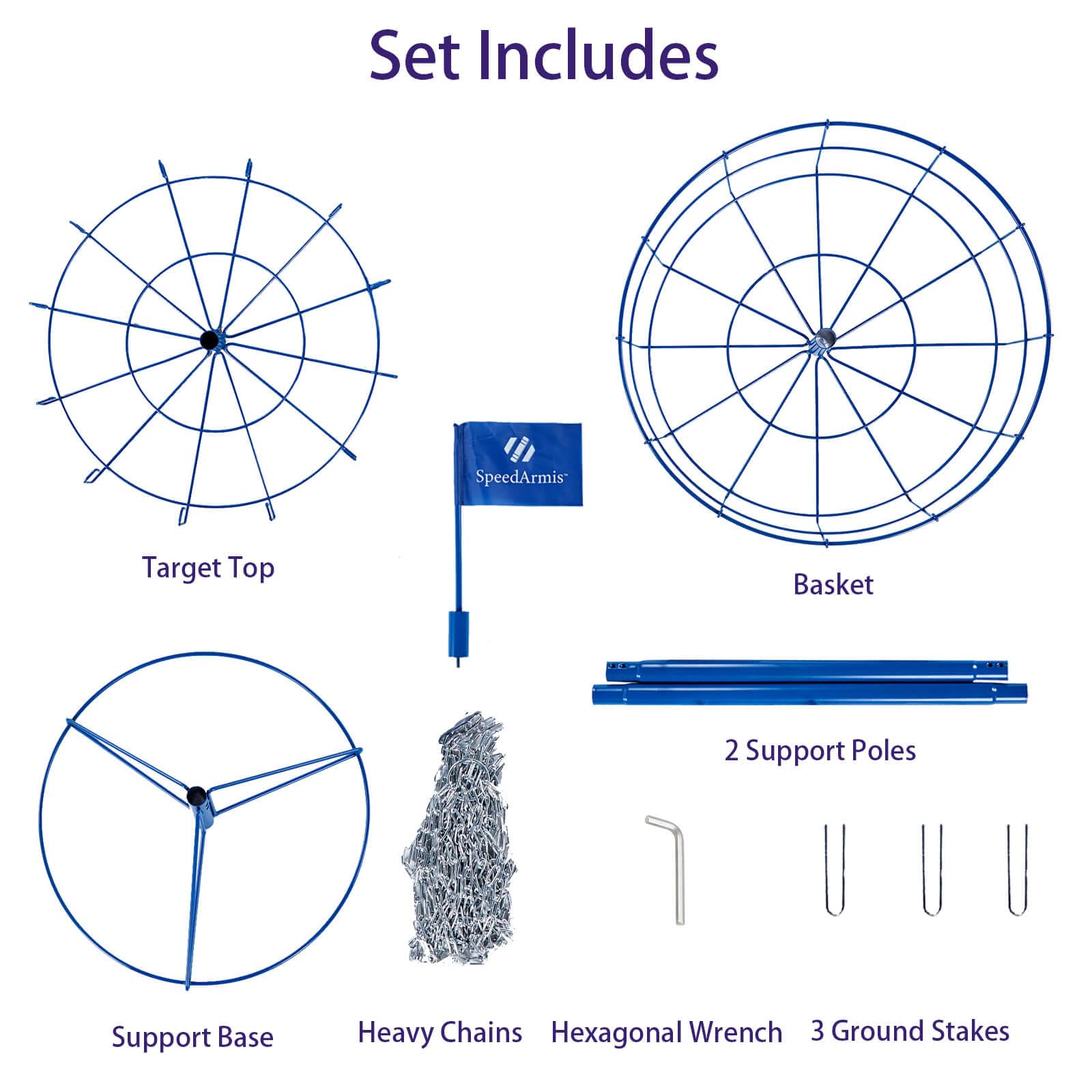 Portable Disc Golf Basket Target with Heavy Duty 12 Double Steel Chains - Professional Disc Golf Equipment for Backyard, Park & Tournament Practice