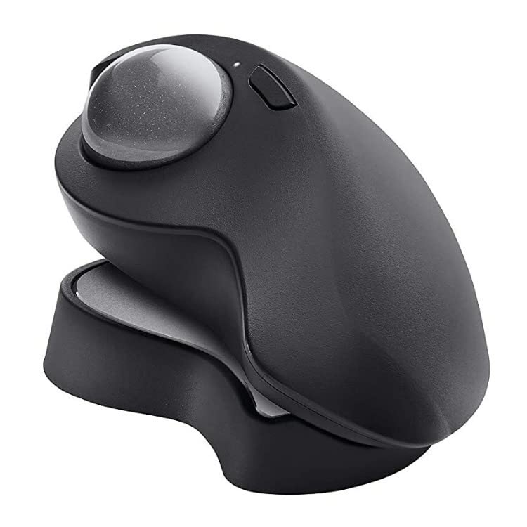 Logitech MX Ergo Wireless Trackball Mouse with Extended Mouse Pad & 4-Port USB 3.0 Hub Bundle - Ergonomic Design for Office, CAD Design, and Home Computing