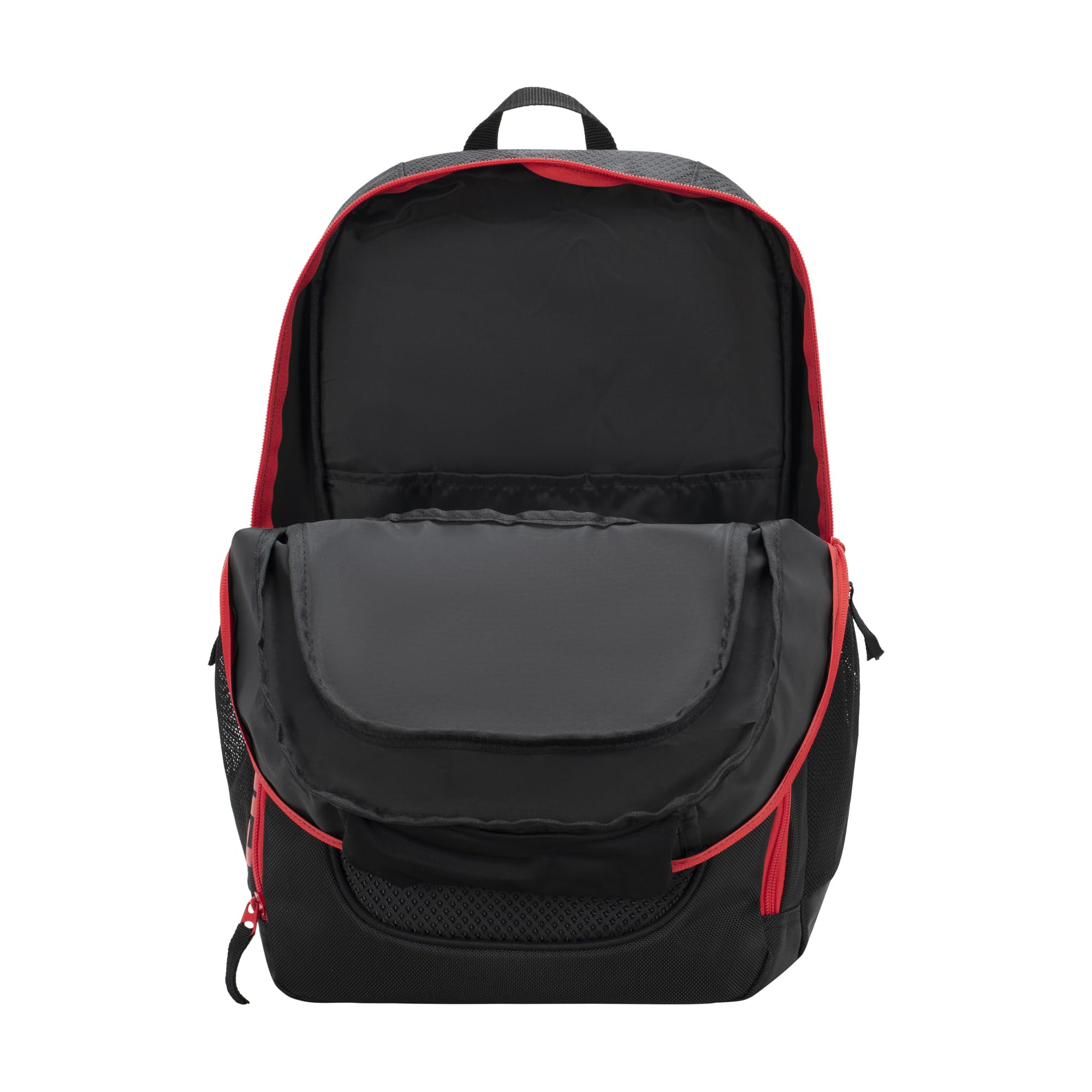 PUMA Evercat Contender Backpack - Black & Bright Red, One Size - Durable Laptop Backpack for School, Work & Travel - Perfect for Students, Professionals & Commuters