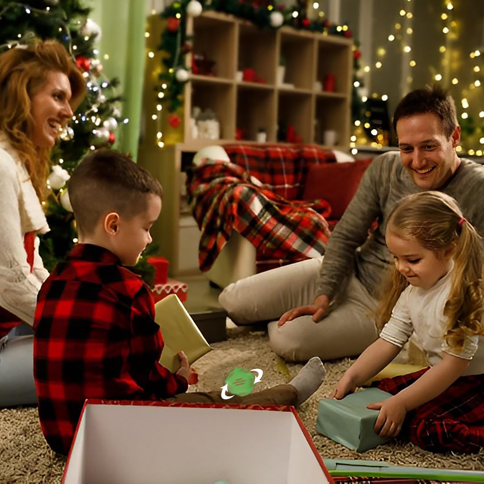 Santa Swap Gift Exchange Dice Game - 2025 New 3x3x3in Christmas Party Dice with 12 Unique Sides for Family Gatherings & Holiday Gift Exchanges | Perfect for Secret Santa, Office Parties & Festive Family Game Nights