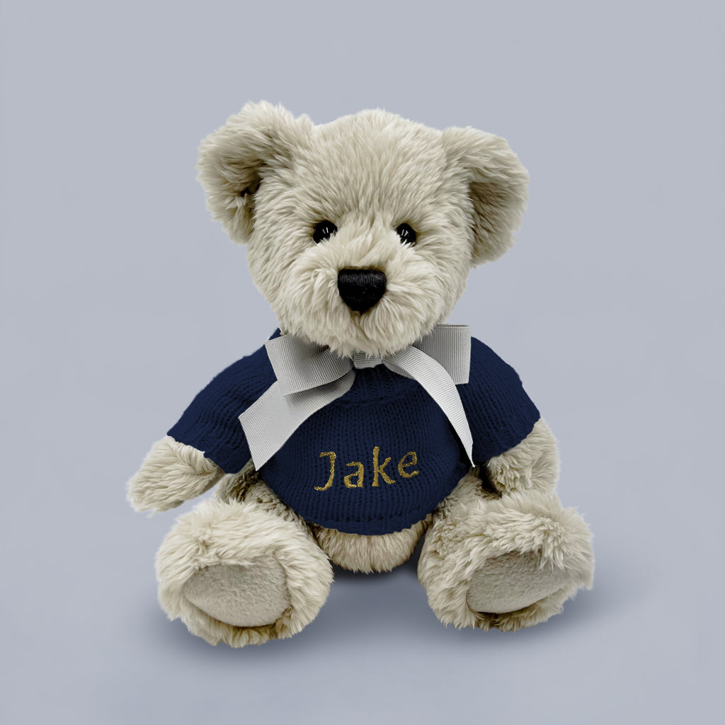Custom Berkeley Bear Plush Toy - Navy Blue Personalized Stuffed Animal for Gifts, Collectibles & Home Decor | Perfect for Graduation, Birthdays & Nursery Decor