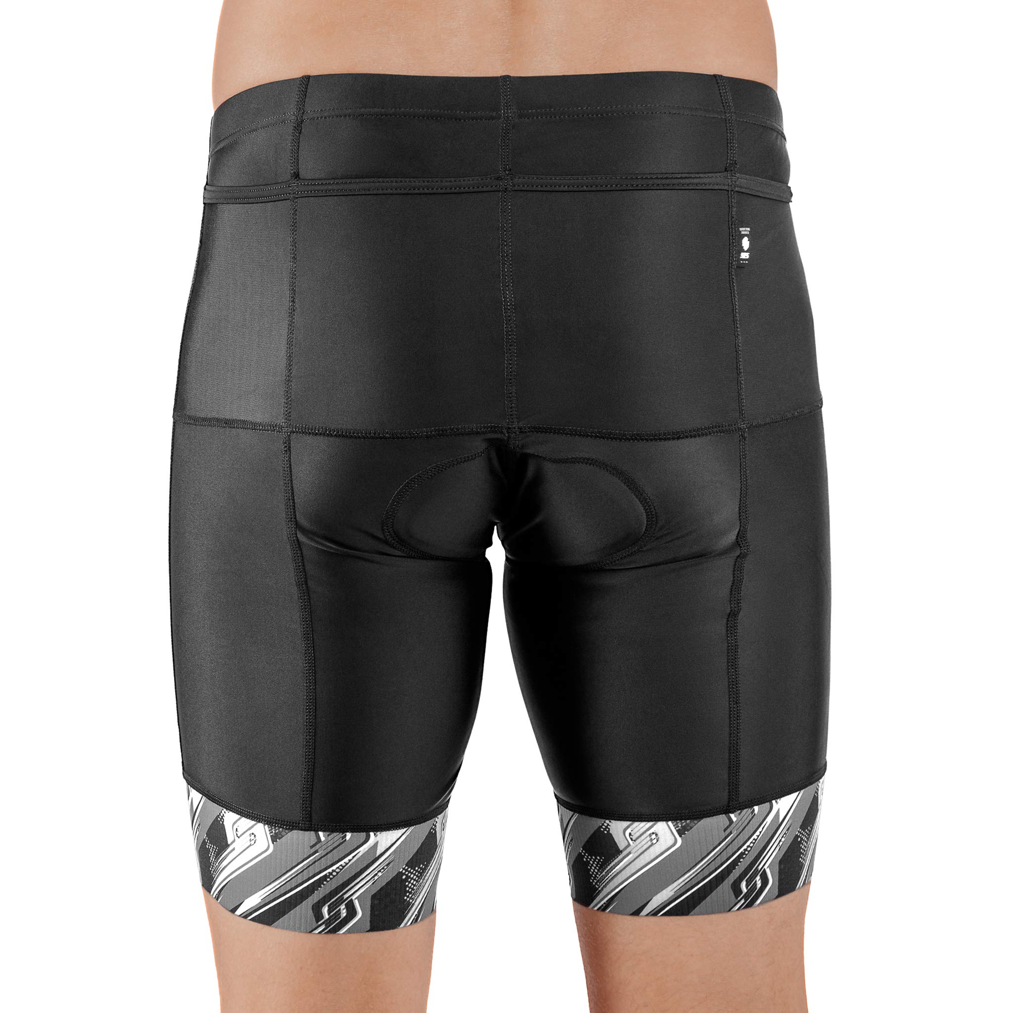 Men's Triathlon Shorts - Padded Swim Bike Run Shorts for Duathlon & Triathlon with Pocket - Ideal for Training, Racing & Endurance Sports
