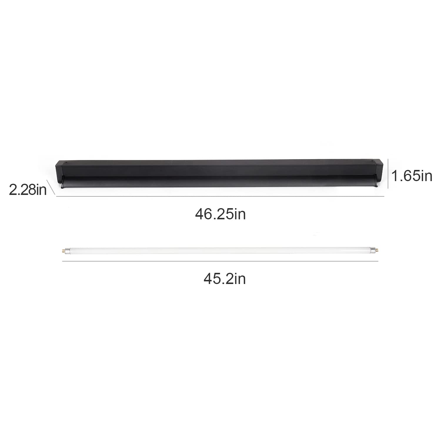 REPTI ZOO T5 HO UVB Lighting Combo Kit with Timer - 54W Desert 10.0 UVB T5 Lamp Bulb & Reptile Light Fixture Terrarium Hood - Perfect for Bearded Dragons, Turtles & Reptile Habitat Lighting