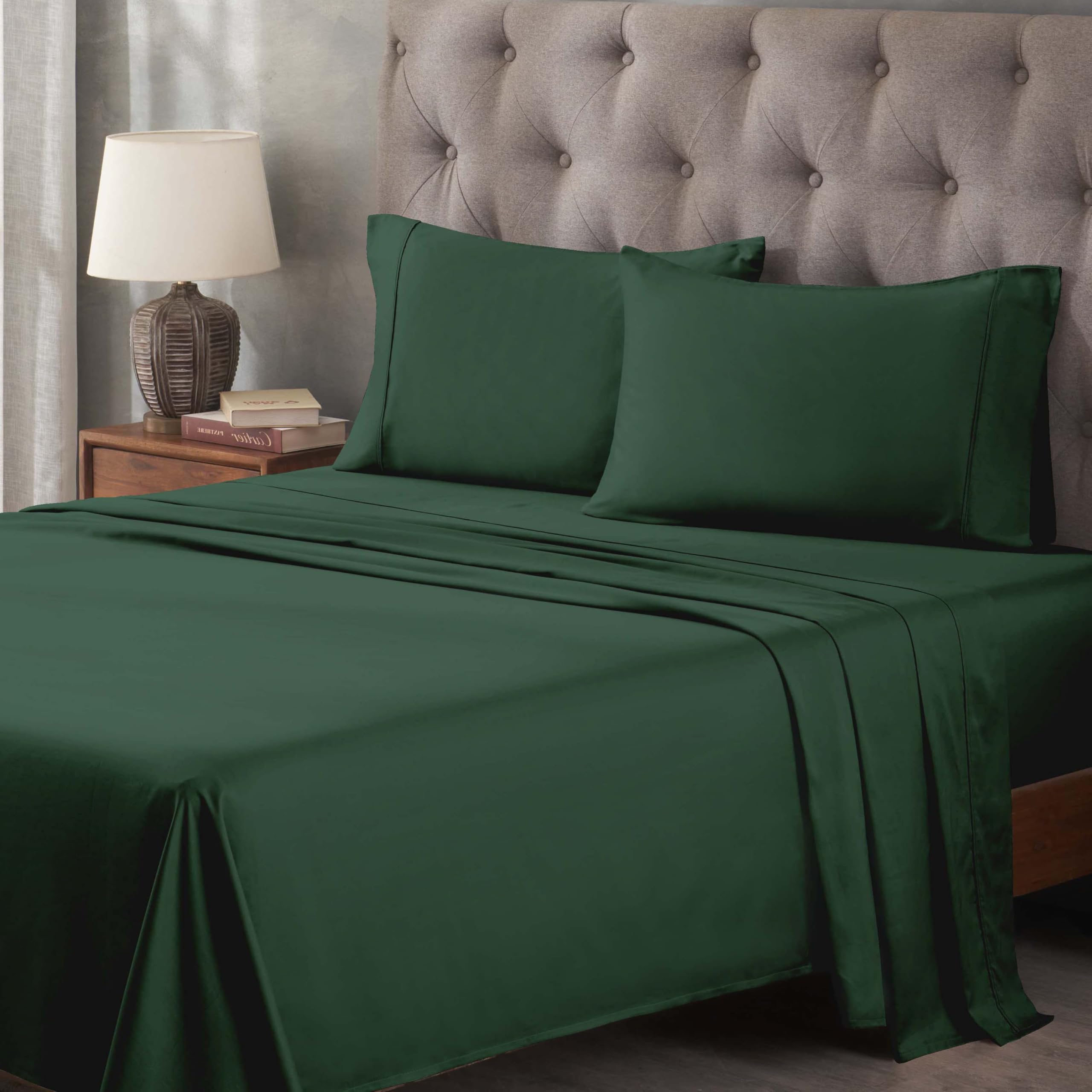 Premium 400 Thread Count 100% Egyptian Cotton Sheet Set - Soft Sateen Weave, Hotel Style, 18