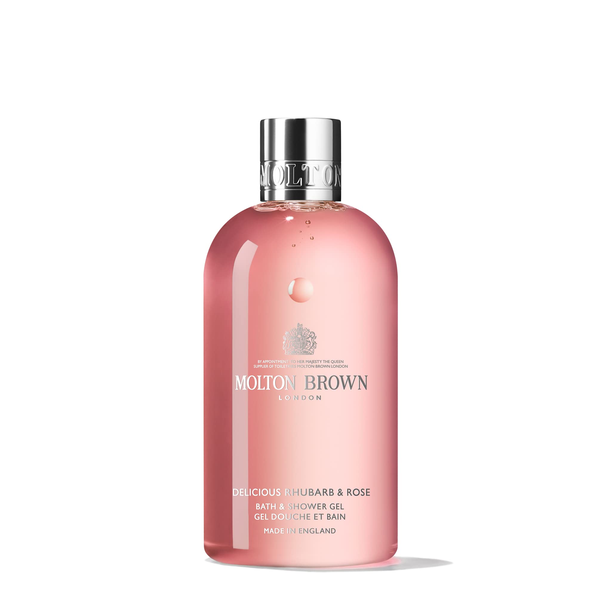 Molton Brown Rhubarb & Rose Luxury Body Wash - Hydrating & Refreshing Shower Gel for Soft, Glowing Skin - Perfect for Daily Use & Spa-Like Experience at Home