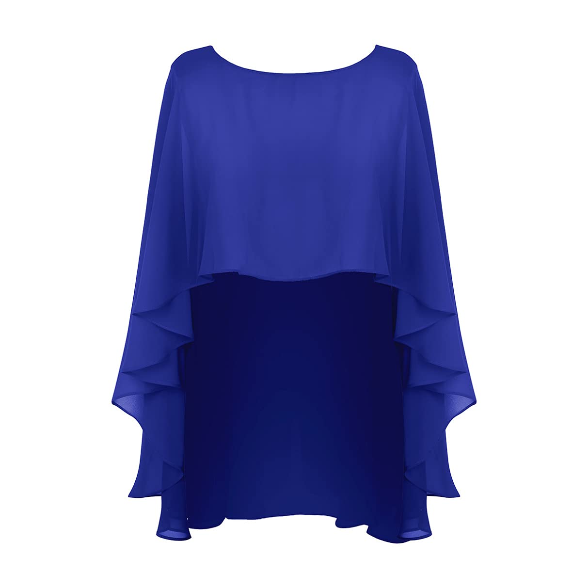 Elegant Chiffon High-Low Shawl Wrap for Women - Perfect for Evening Dresses, Weddings & Parties | Lightweight Cape Shrug for Formal Events & Special Occasions