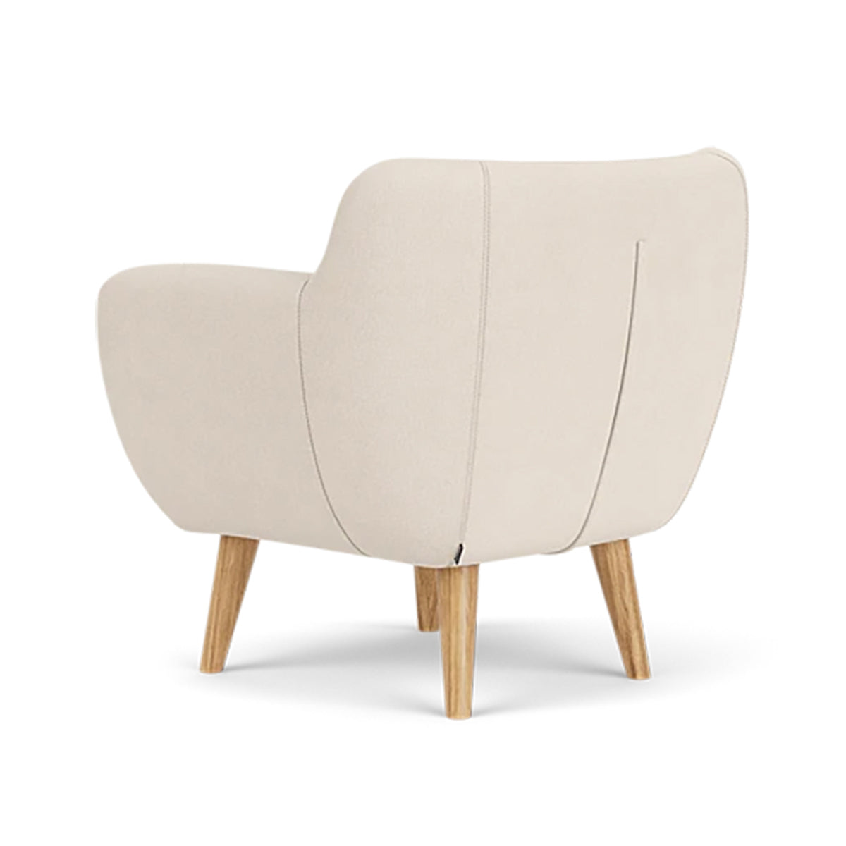 Anne Fabric Armchair - Modern Upholstered Accent Chair for Living Room, Bedroom & Office - Comfortable Lounge Chair with Sturdy Wooden Legs (Perfect for Reading, Relaxing & Home Decor)