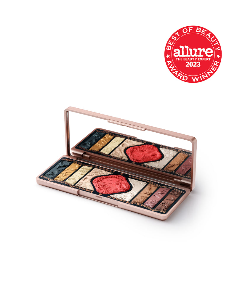 Floral Engraved Phoenix Makeup Palette - 12 Color Eyeshadow & Blush Set for Professional & Everyday Makeup | Perfect for Bridal, Party & Special Occasion Looks