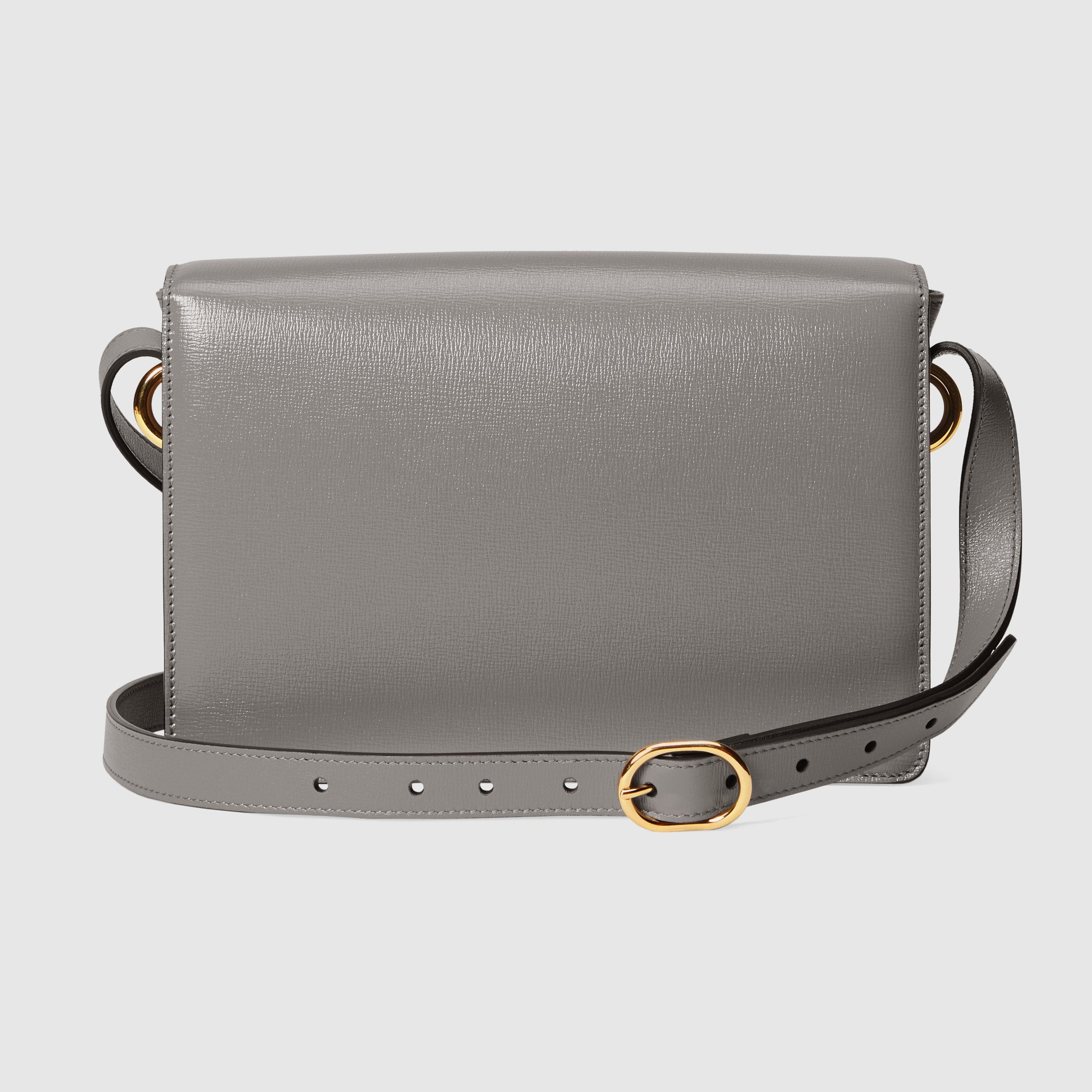 Gucci Small Leather Shoulder Bag for Women - Dusty Grey Crossbody Purse | Fashionable Designer Handbag for Daily Use, Work & Evening Out