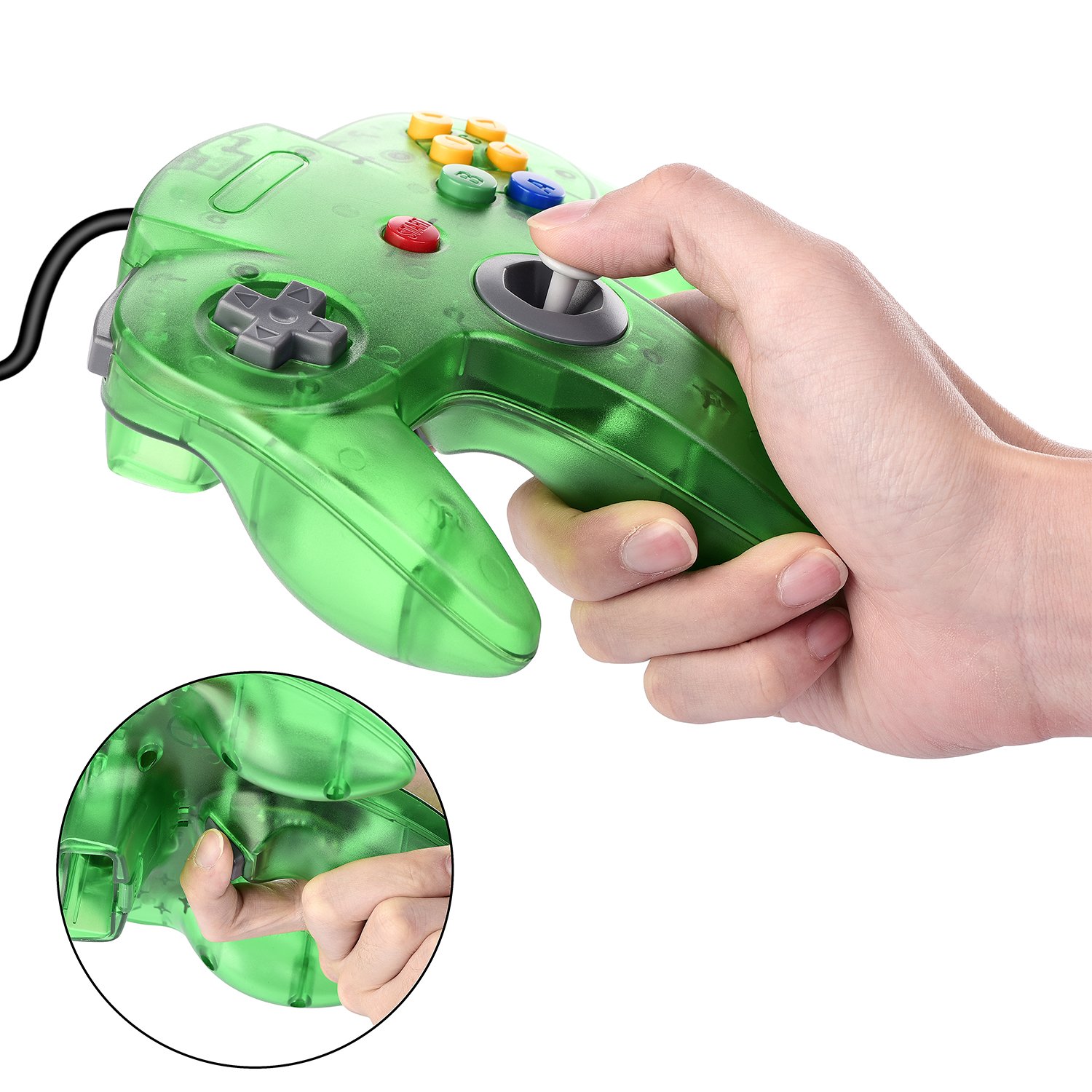 2 Pack USB N64 Controller - Classic Wired 64 Gamepad Joystick for PC, MAC, Raspberry Pi 4 | Retro Gaming Accessories for Nintendo 64 Enthusiasts & Emulator Players