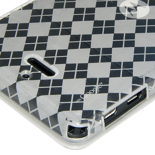 Amzer Luxe Argyle Case for Motorola DROID X - Clear Protective Cover for Daily Use