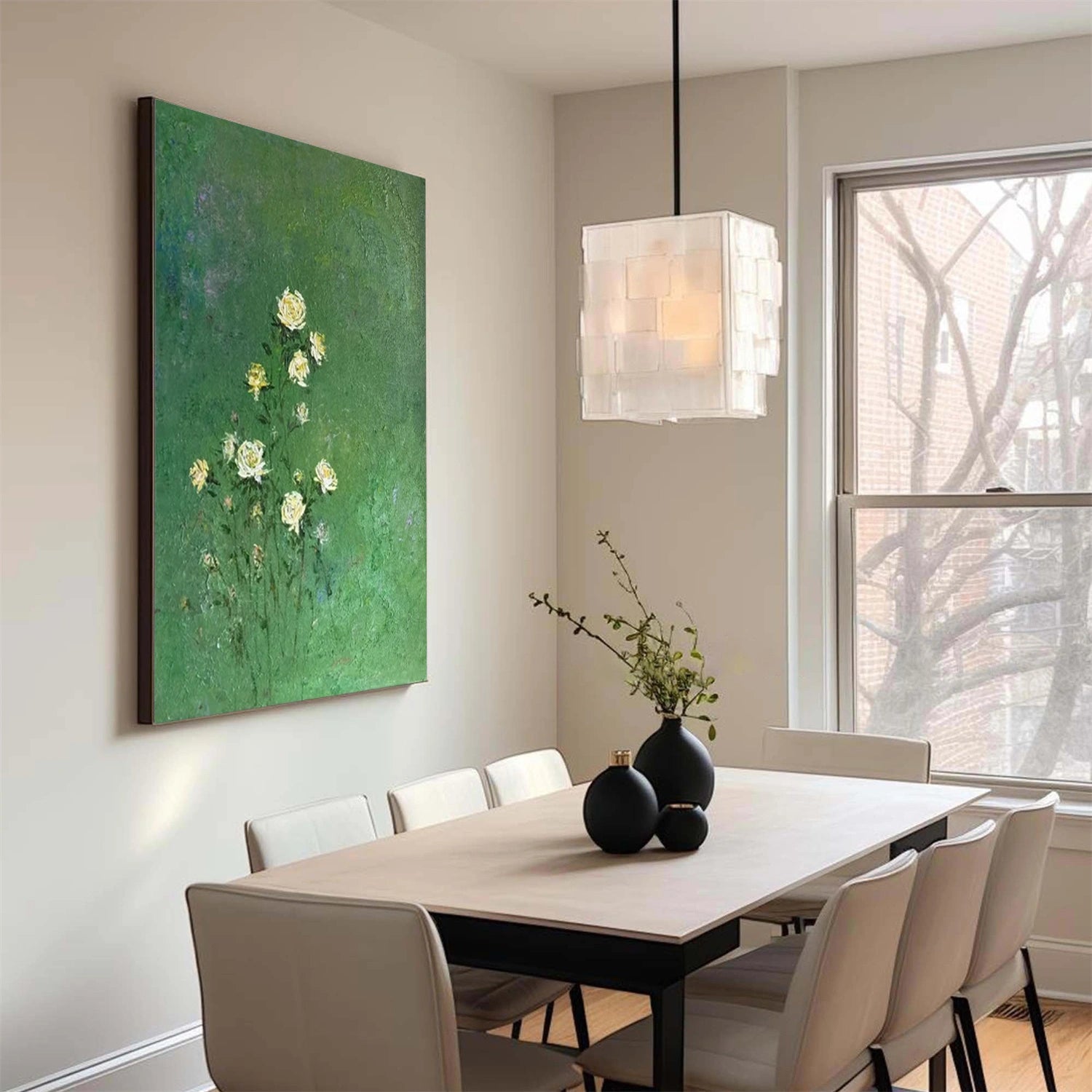 Flower and Tree Painting #FT 204 - Handmade Canvas Wall Art for Home & Office Decor - Perfect for Living Room, Bedroom, or Gift