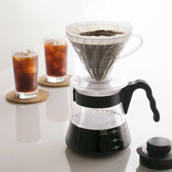 Hario V60 Pour Over Coffee Dripper Kit - Ceramic Coffee Maker with Filters & Carafe for Perfect Home Brewing | Ideal for Specialty Coffee Lovers & Baristas
