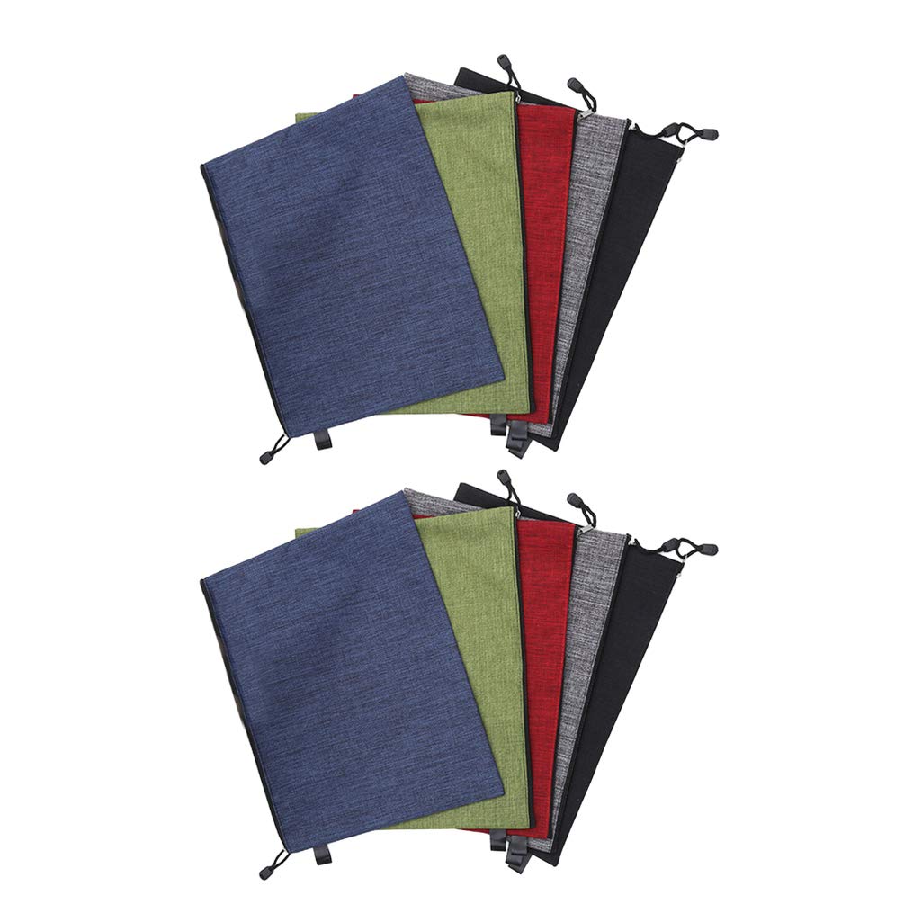 NUOBESTY 10-Pack Waterproof Zipper File Organizer Bags - Portable Document Holder for Office, School & Travel - A4 File Folder Storage Solution for Students, Teachers & Professionals