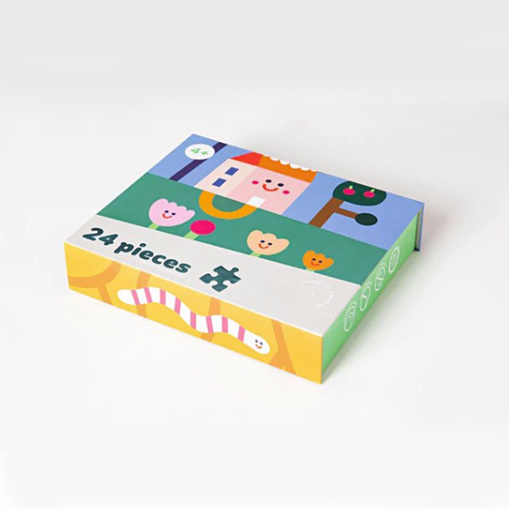 24 Piece Kids Puzzle - Under The Garden | Educational Wooden Jigsaw Puzzle for Children Ages 3-6 | Perfect for Learning, Playtime & Family Bonding Activities