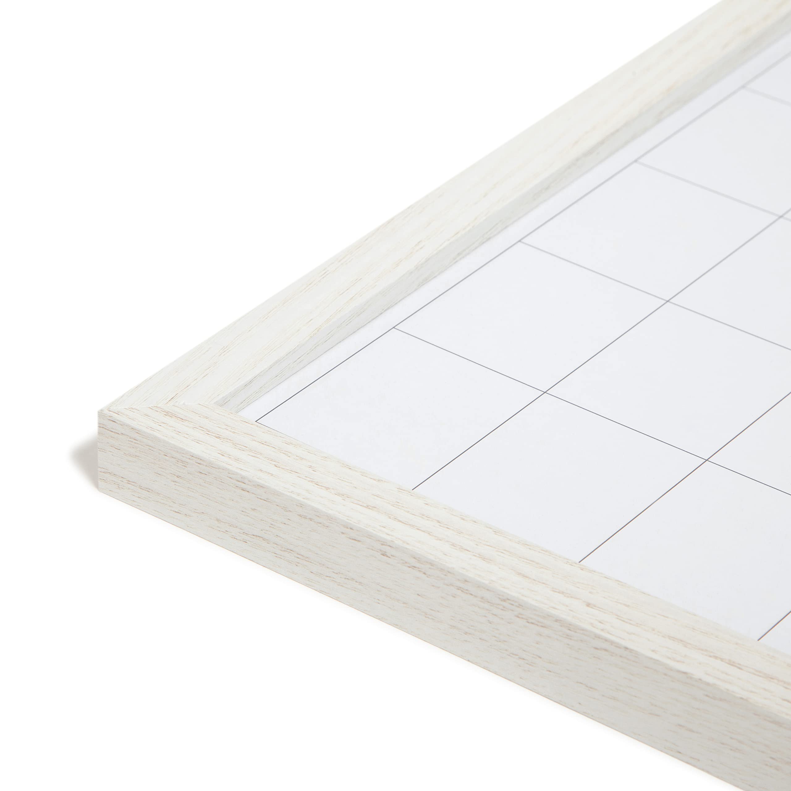 Rustic Dry Erase Calendar with White Wooden Frame - 14