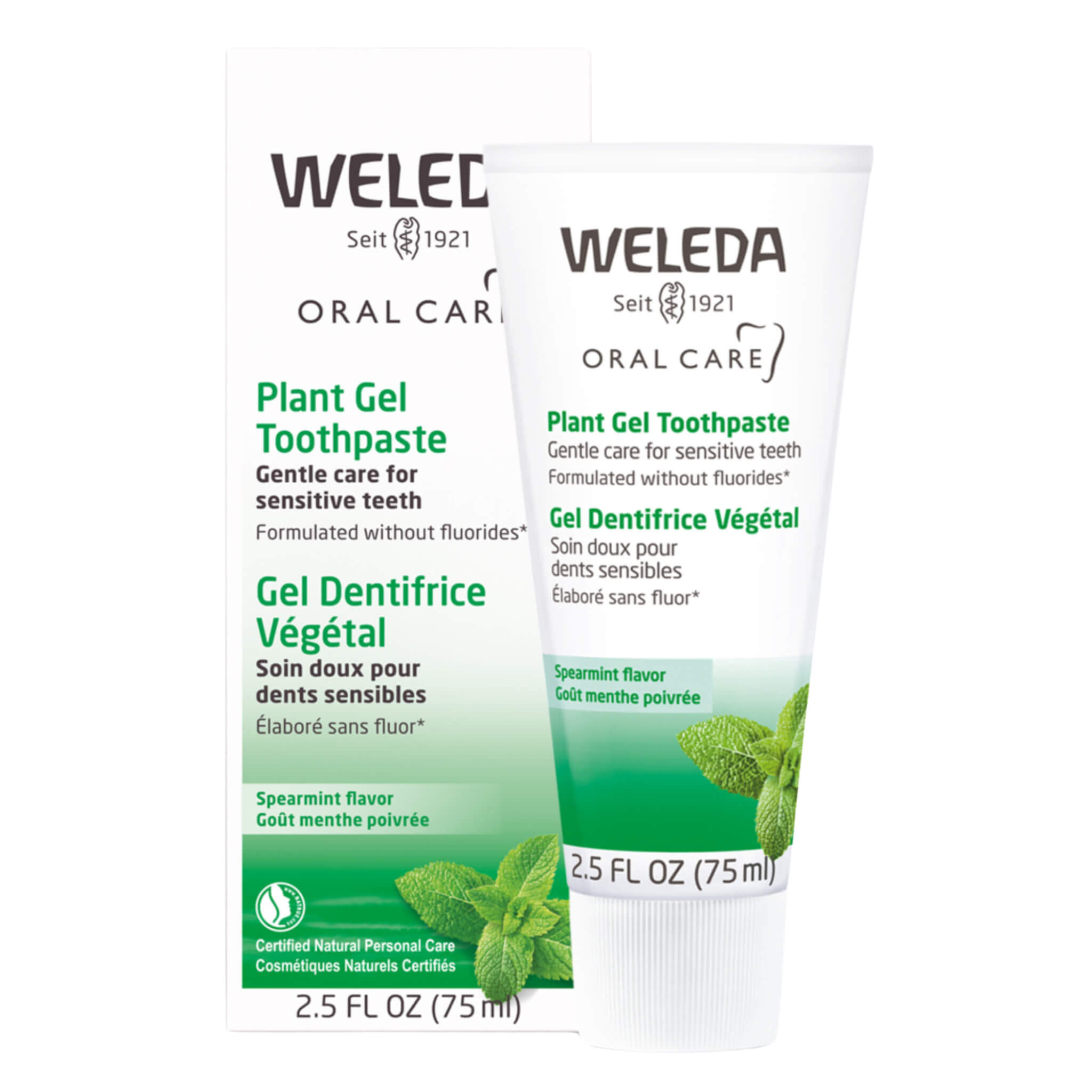 Natural Plant-Based Gel Toothpaste for Sensitive Teeth - Whitening & Fresh Breath - Ideal for Home, Travel & Eco-Friendly Oral Care