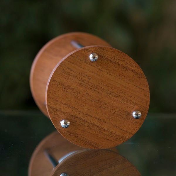 Premium Solid Figured Mahogany Hourglass with Metal Spindles - 30 Minute Sand Timer for Home Office Decor, Meditation Timer, Board Game Accessory & Unique Gift Idea