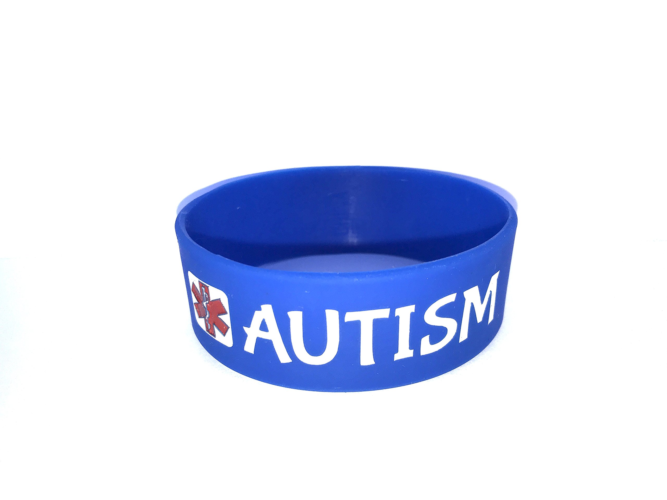 Glow in The Dark Autism Medical Alert Safety Wristband for Kids & Adults - Adjustable 5.5 Inch ID Bracelet - Emergency Contact Information Band for Day & Night Safety (School, Travel, Outdoor Activities)