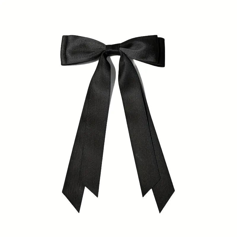 Silky Satin Hair Barrettes with Bows - Elegant Hair Accessories for Women & Girls - Perfect for Weddings, Parties & Everyday Styling
