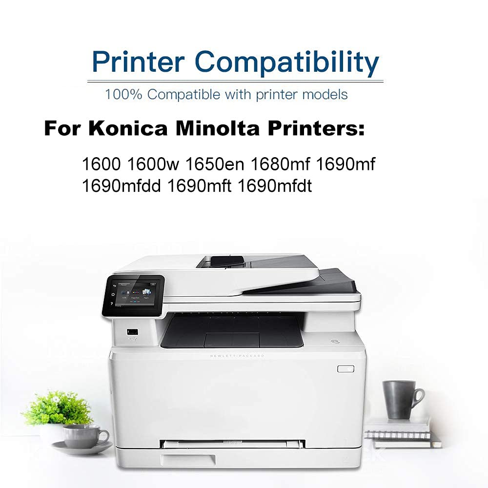 10-Pack (4BK+2C+2Y+2M) High Capacity Compatible 1600/1600W Laser Printer Toner Cartridge - Replacement for Konica Minolta A0V301F A0V30HF A0V306F A0V30CF - Ideal for Office Printing, Bulk Printing & High-Volume Document Production