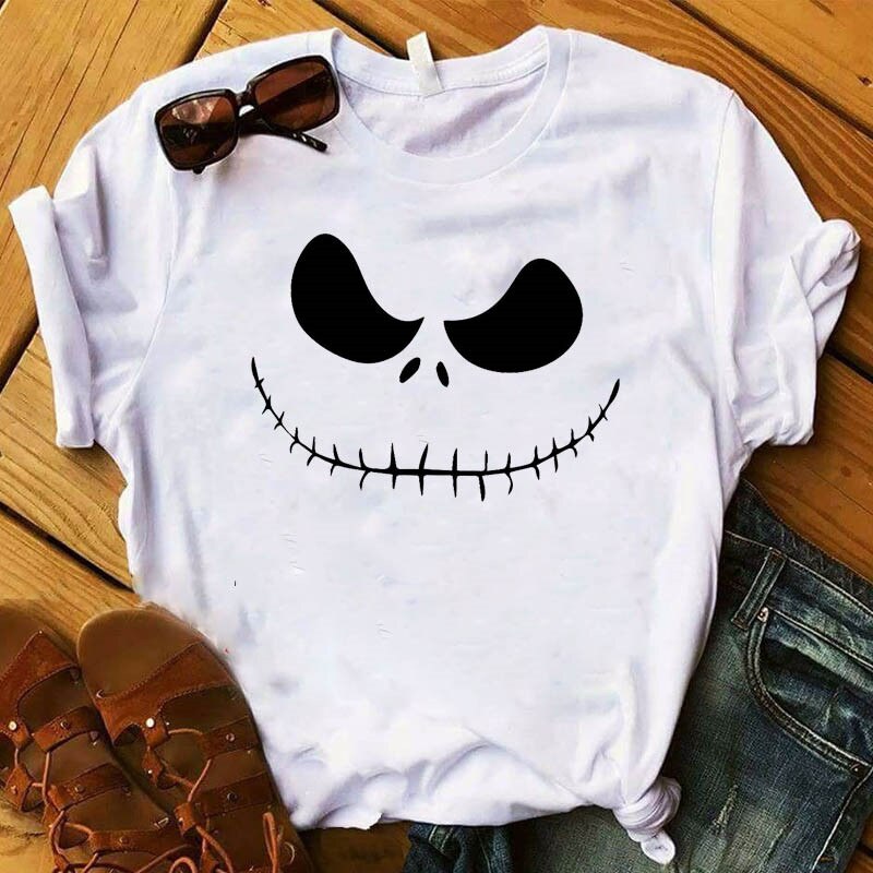 Halloween Pumpkin Face Print T-Shirt - Spooky & Fun Costume for Kids & Adults | Perfect for Trick or Treating, Parties & Festive Celebrations
