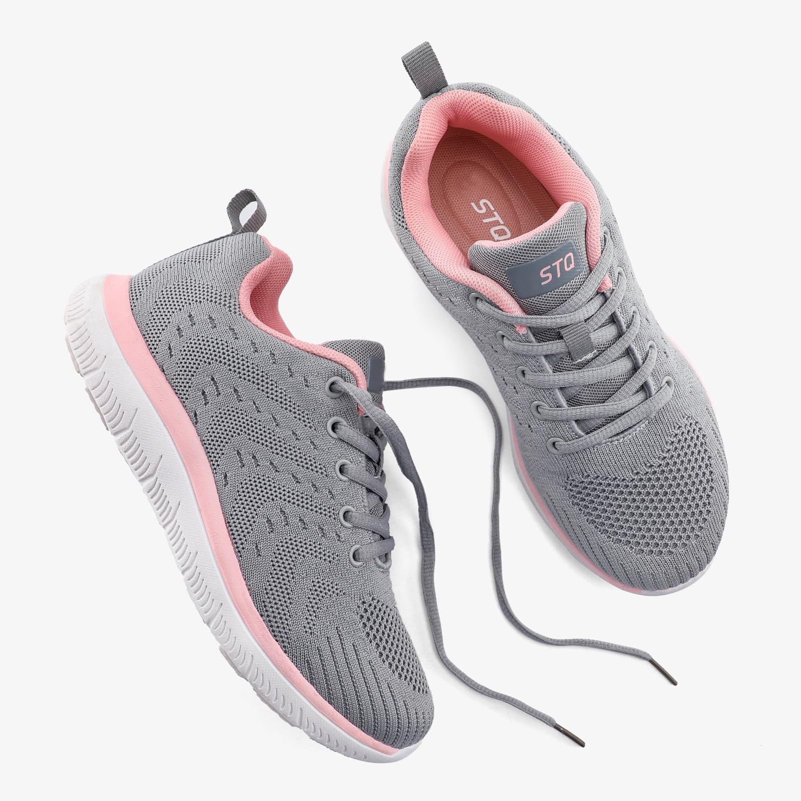 STQ Women's Lightweight Tennis Shoes - Comfortable Athletic Sneakers for Walking, Workout, Gym & Cross Training - Fashionable & Breathable for Sports & Daily Wear