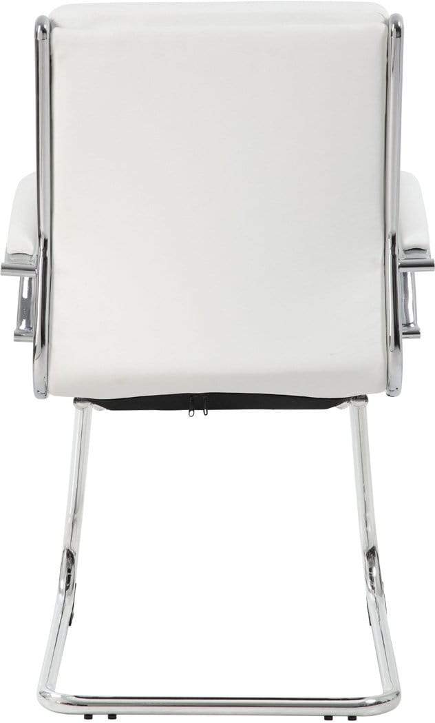 Premium Executive Guest Chair - CaressoftPlus Ergonomic Office Chair with Metal Chrome Finish [B9479 BK] for Home Office, Conference Room & Reception Area