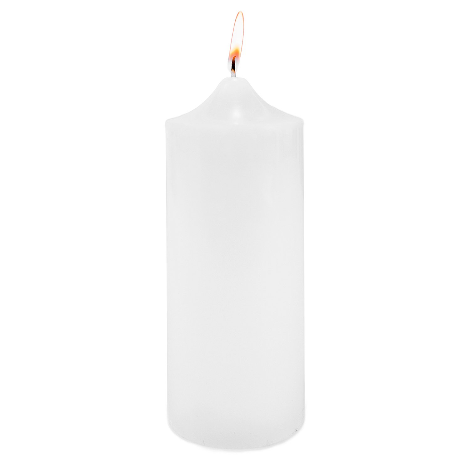 Unscented White Pillar Candles 3